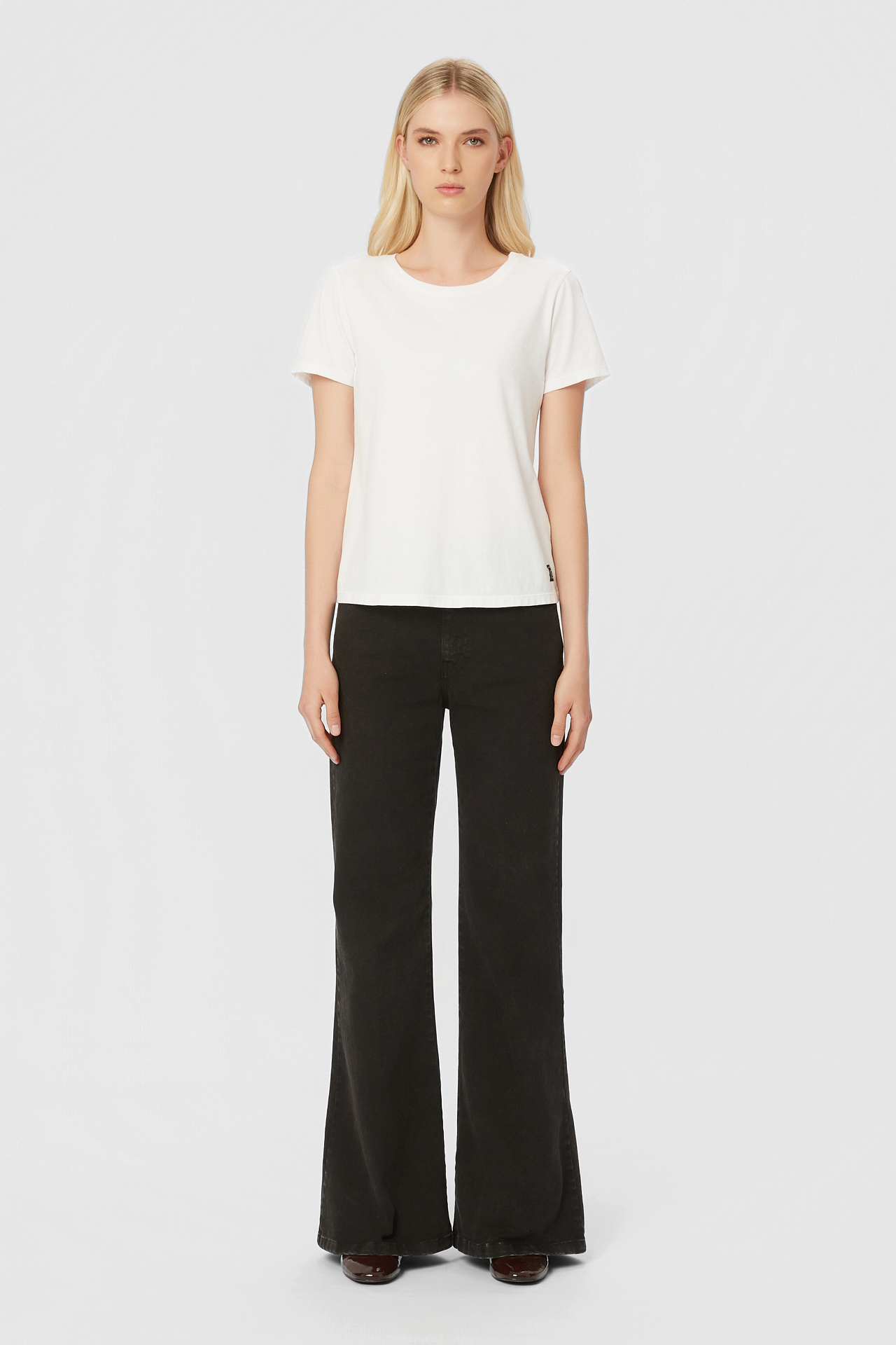 MID RISE FLARE PANTS