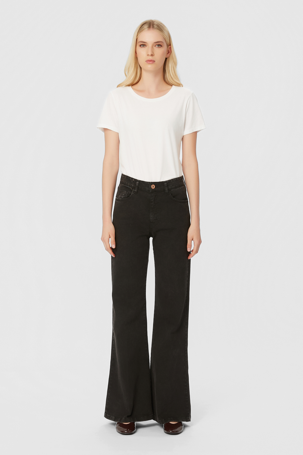 MID RISE FLARE PANTS