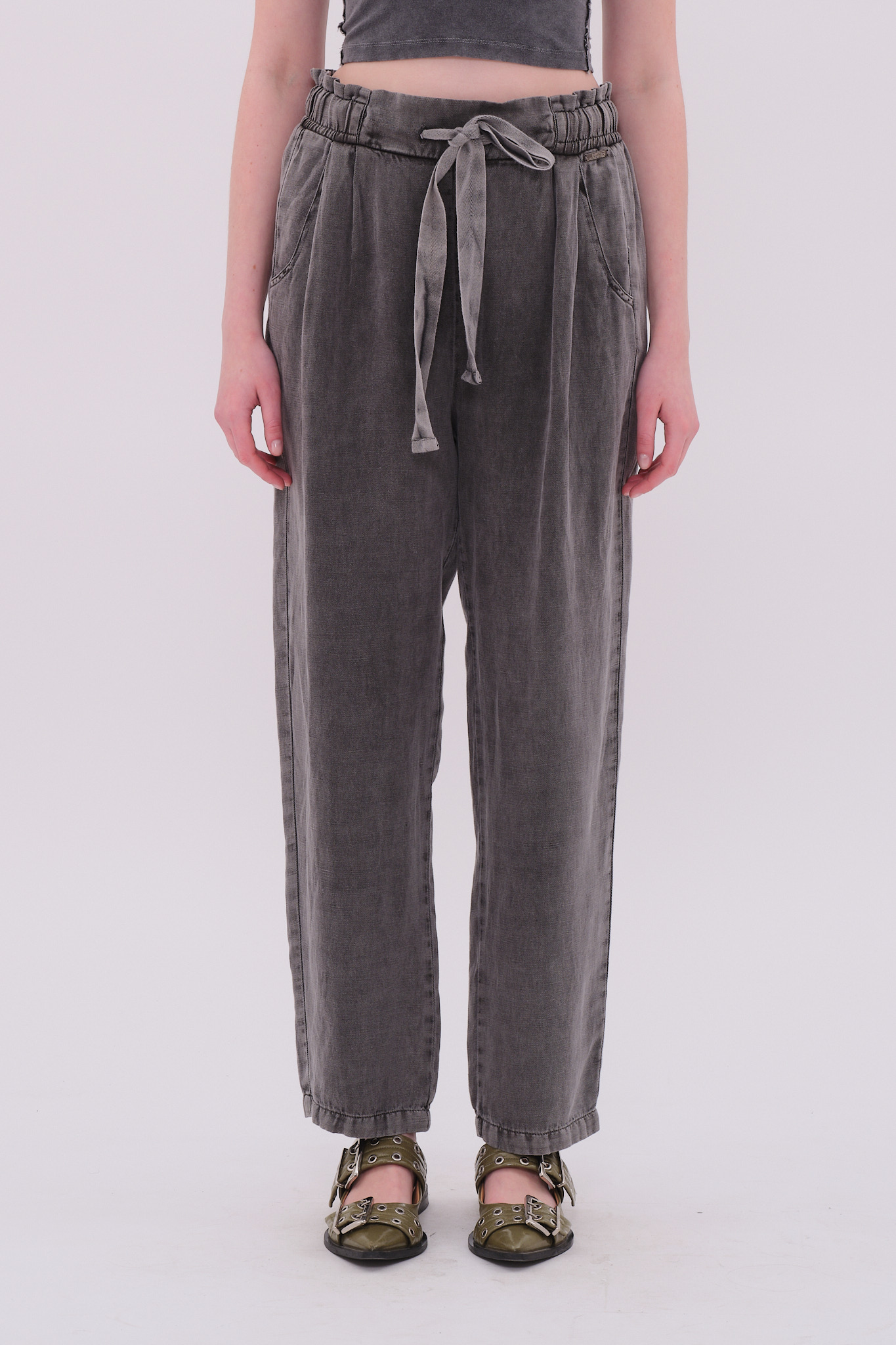 TENCEL LINEN DRAWSTRING PANTS