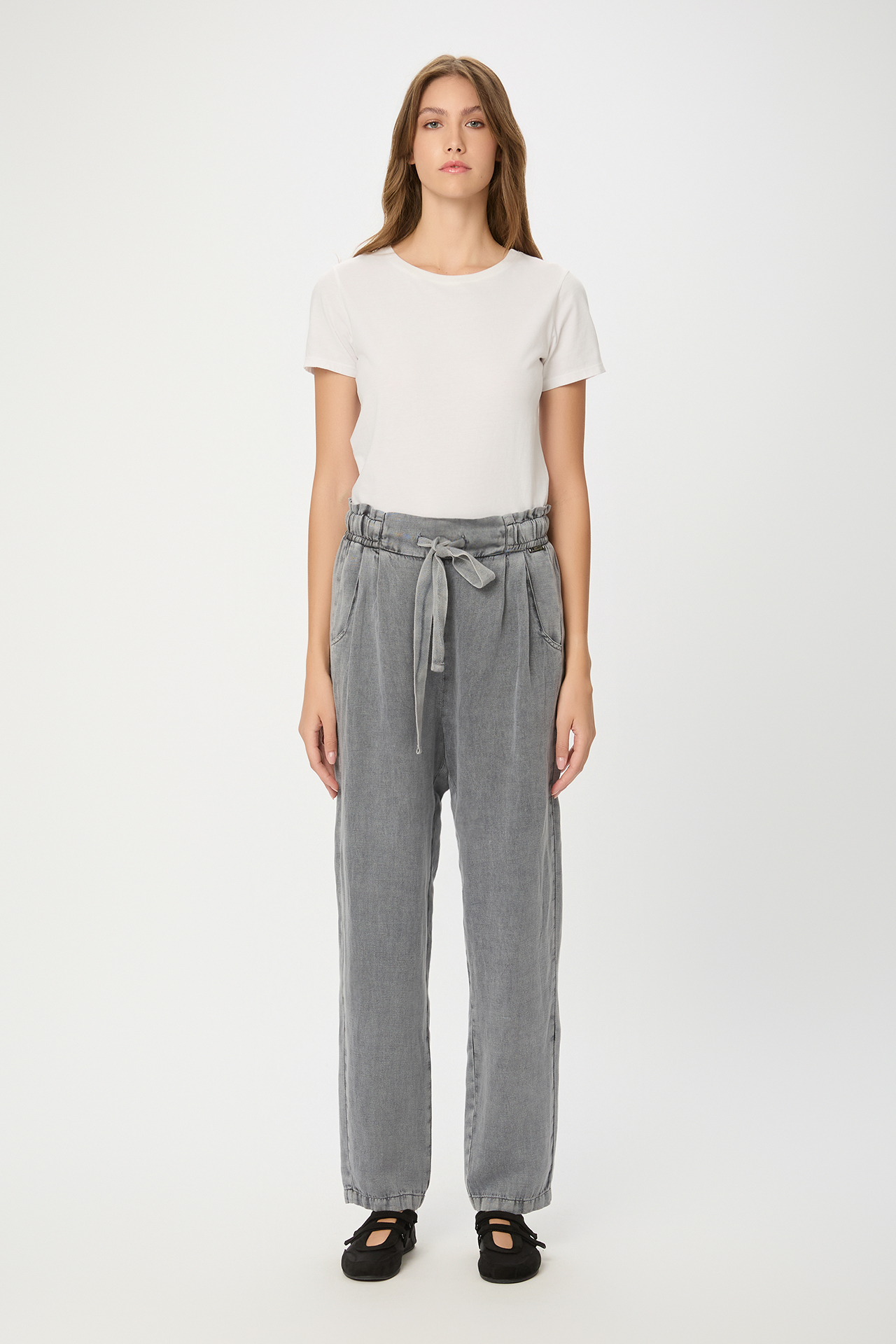TENCEL LINEN DRAWSTRING PANTS