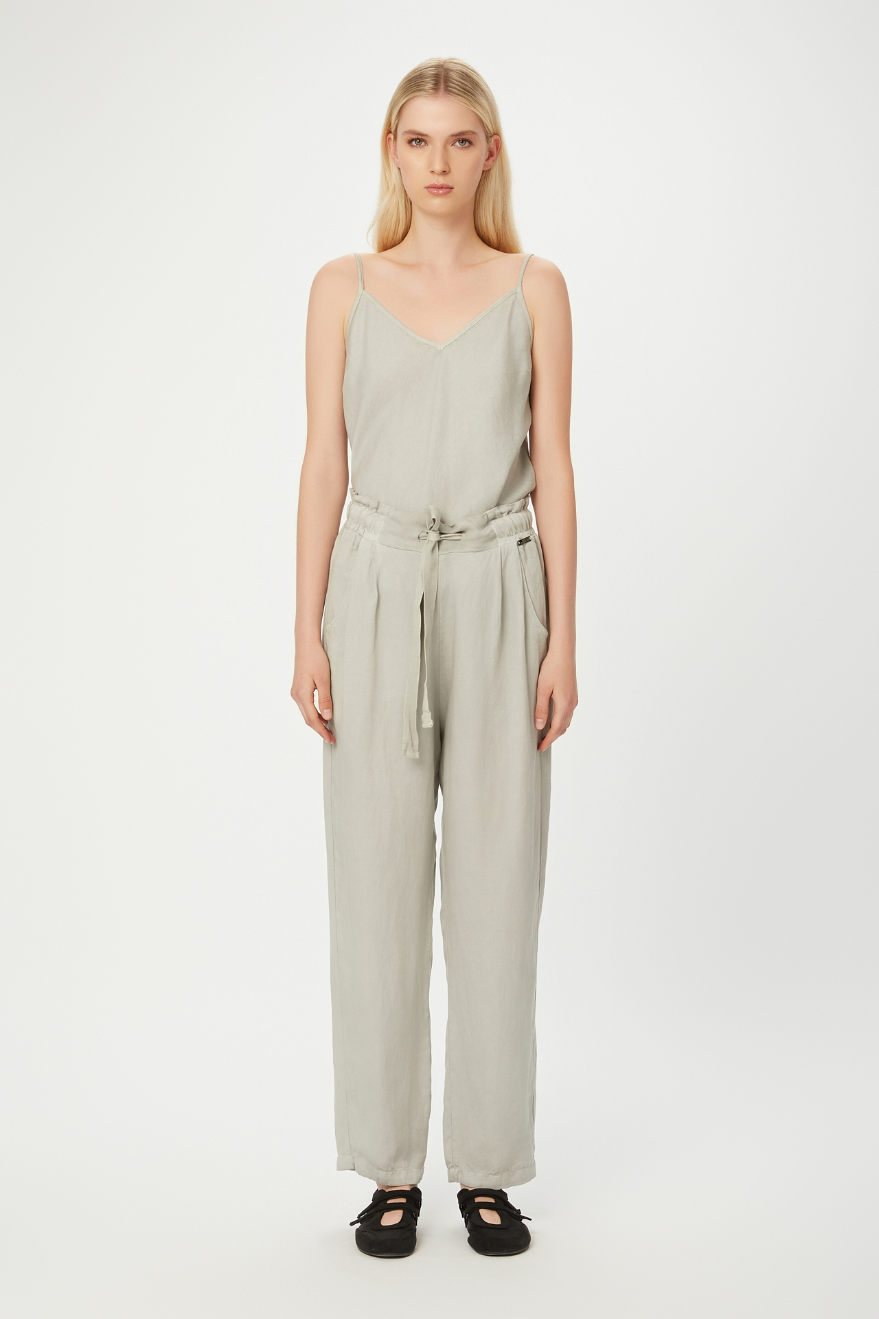 TENCEL LINEN DRAWSTRING PANTS
