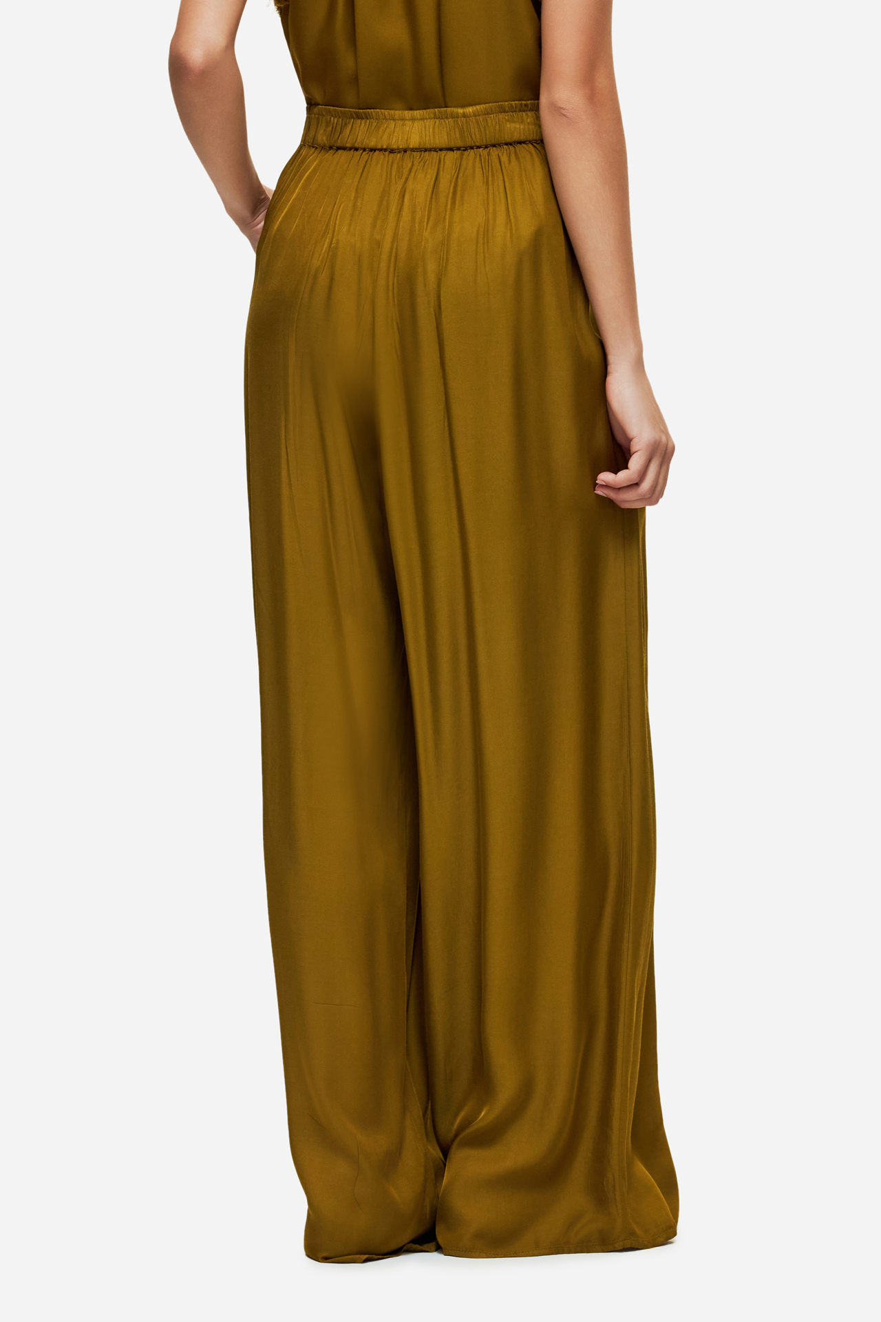 WIDE LEG PLEATED PANTS