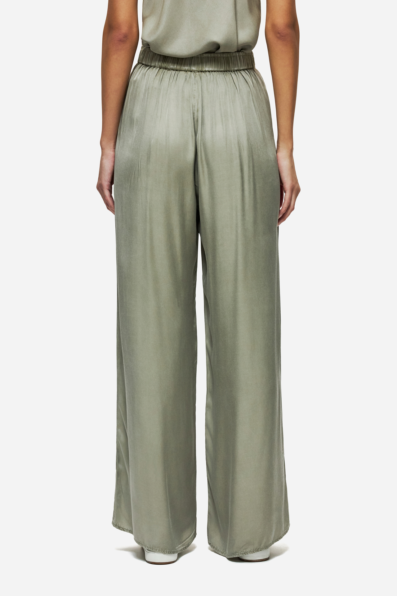 WIDE LEG PLEATED PANTS