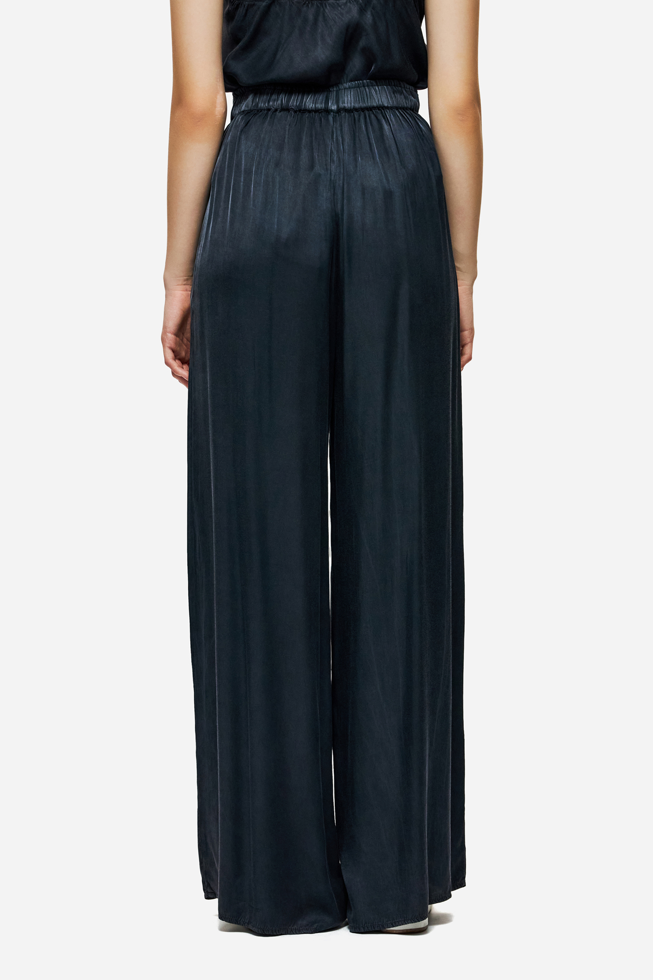 WIDE LEG PLEATED PANTS