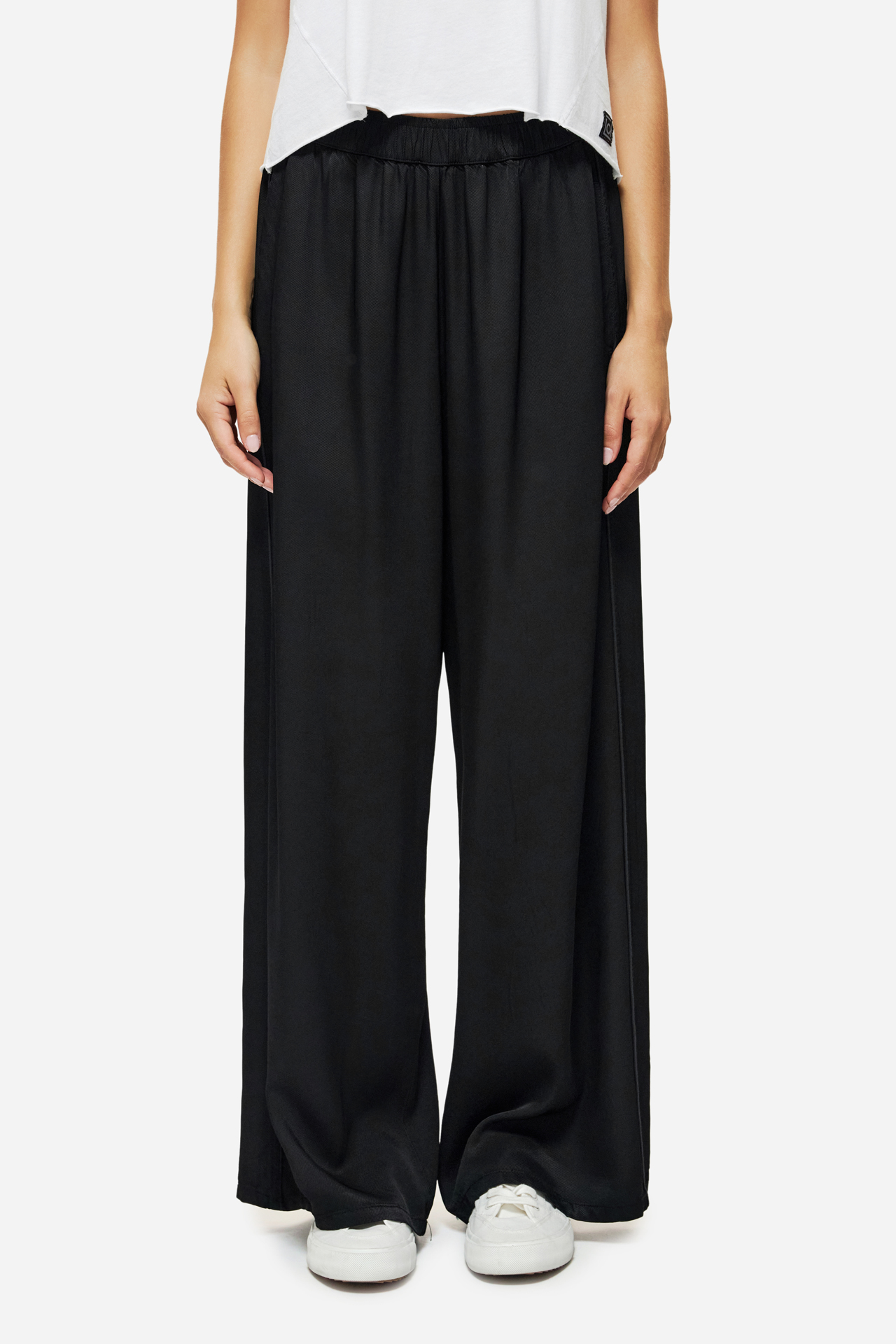 SATIN WIDE LEG PANTS