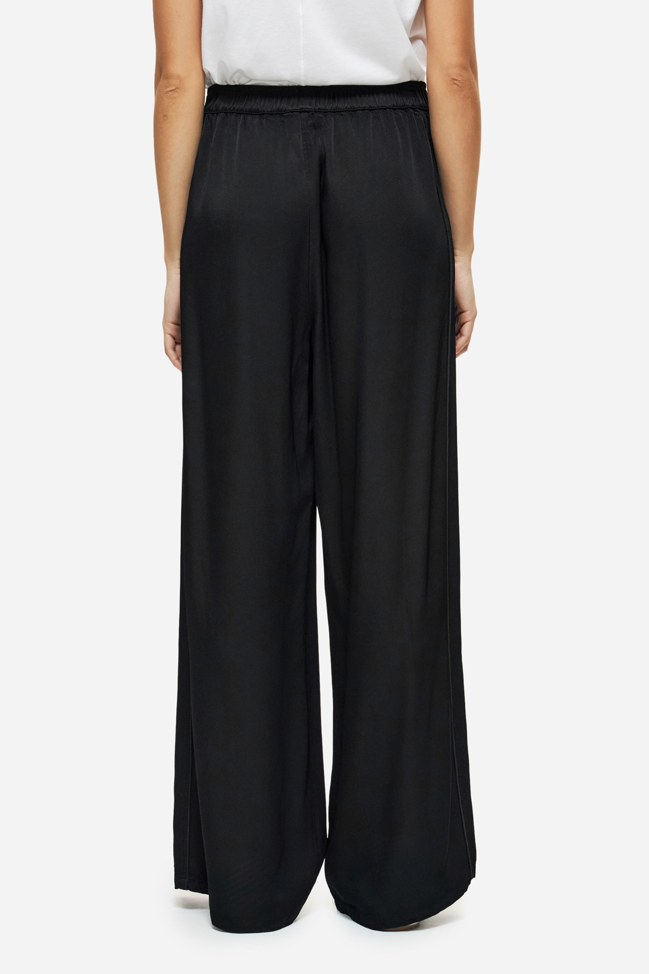SATIN WIDE LEG PANTS