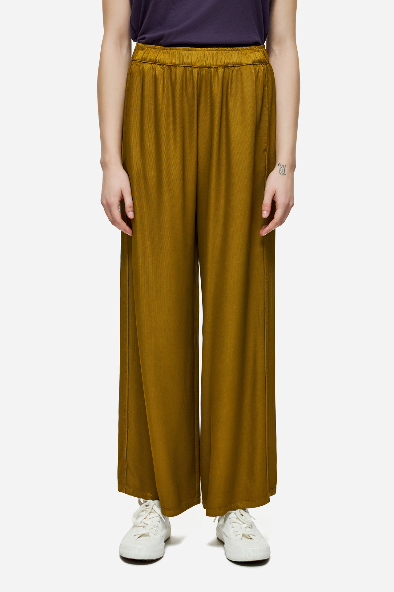 SATIN WIDE LEG PANTS