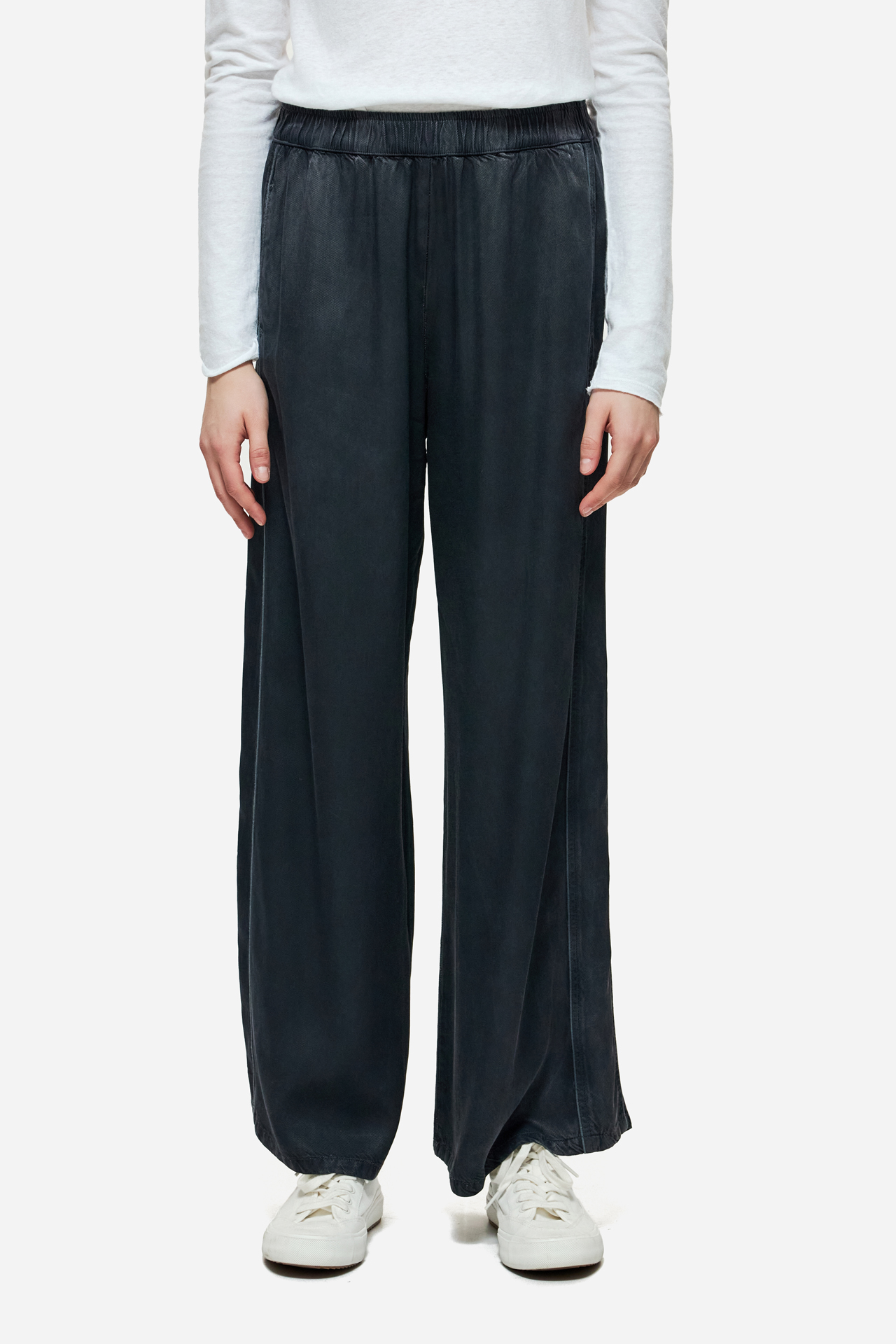 SATIN WIDE LEG PANTS