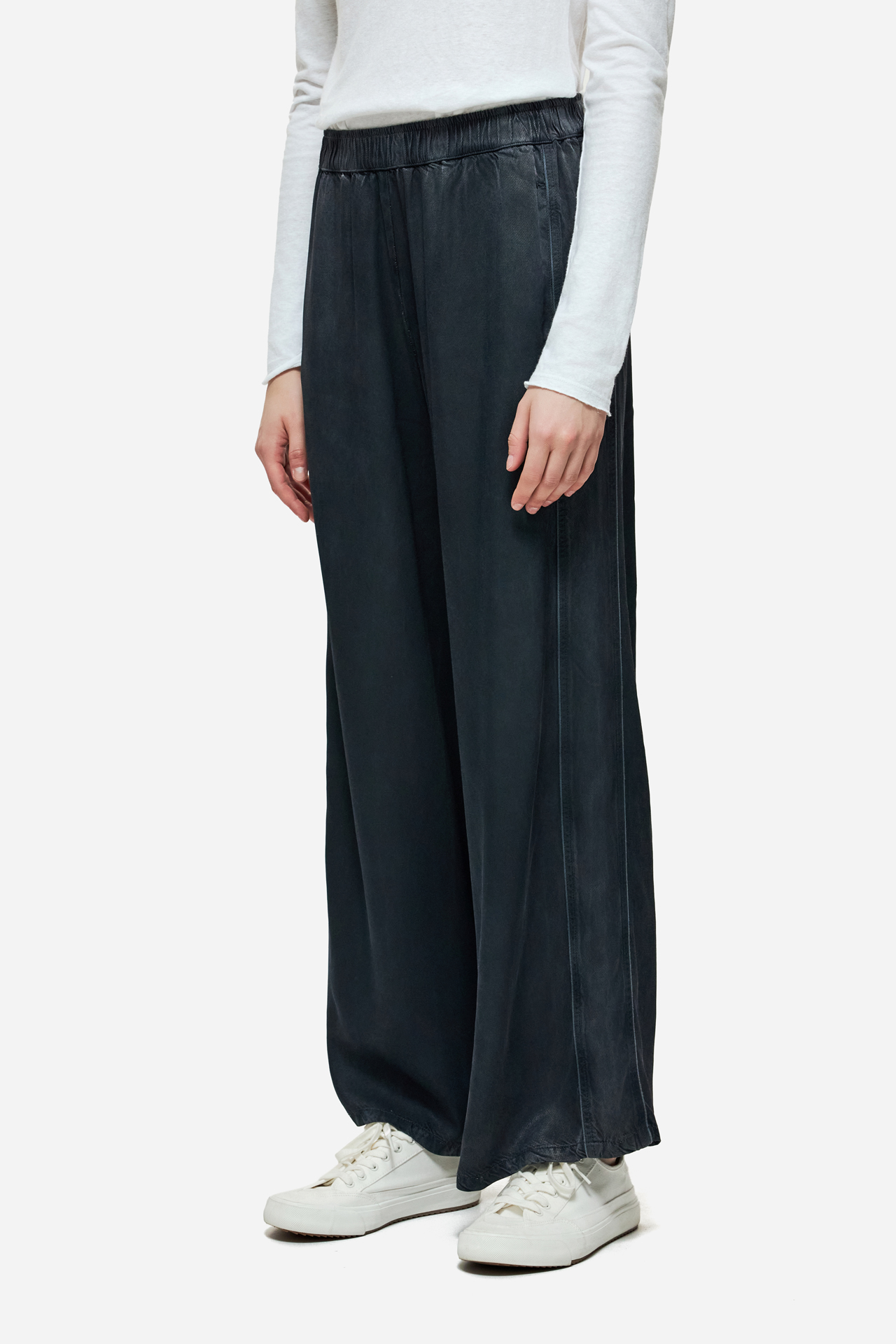 SATIN WIDE LEG PANTS