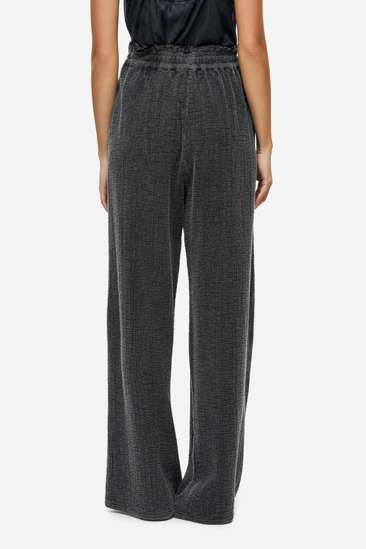 WIDE LEG PANTS WITH RAW EDGES