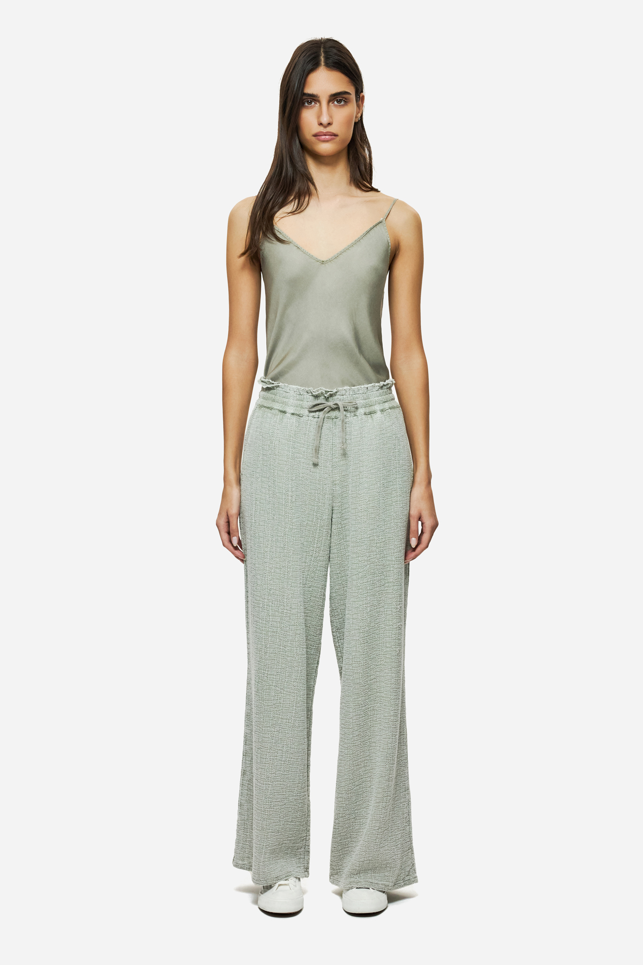 WIDE LEG PANTS WITH RAW EDGES