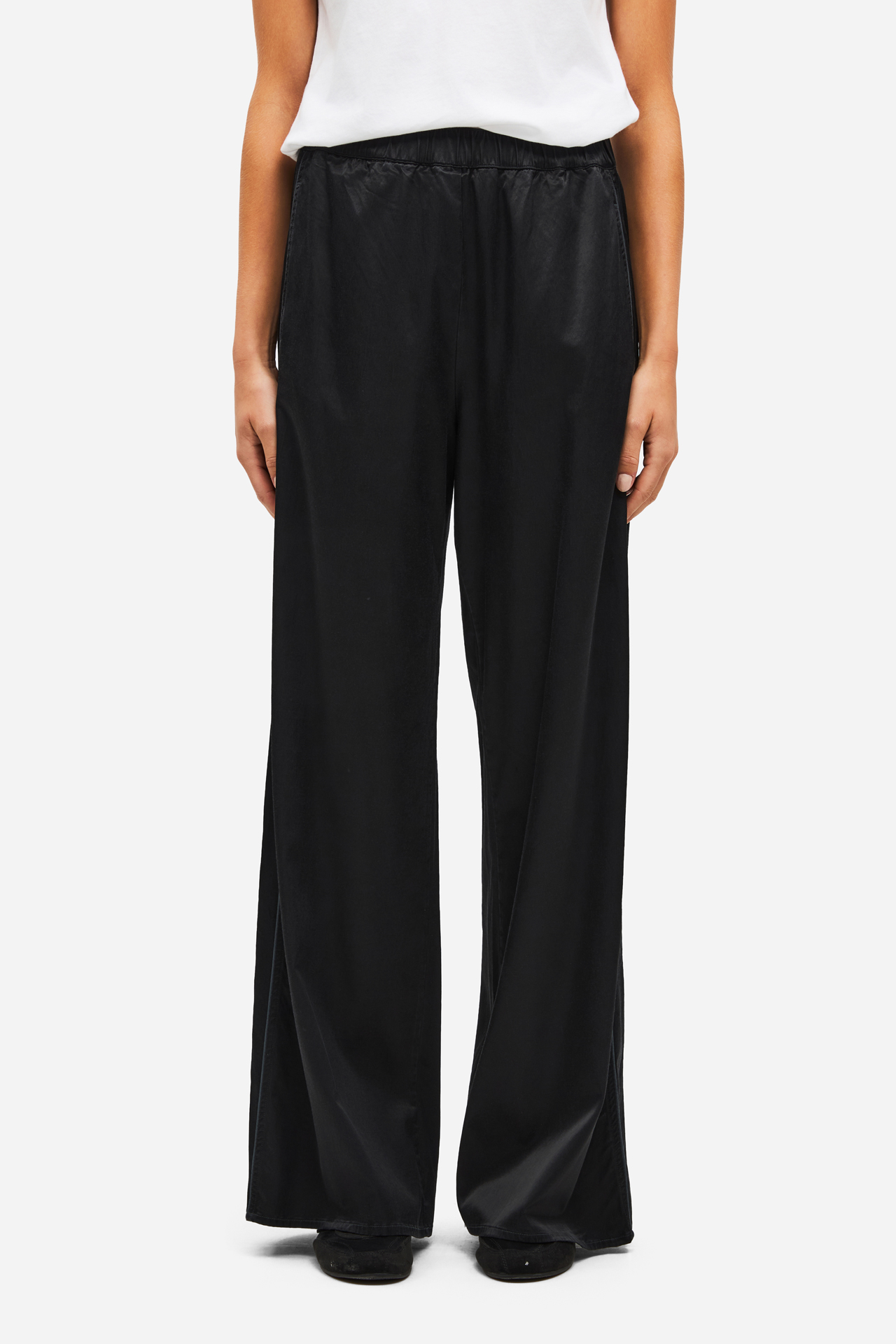 SATIN WIDE LEG PANTS