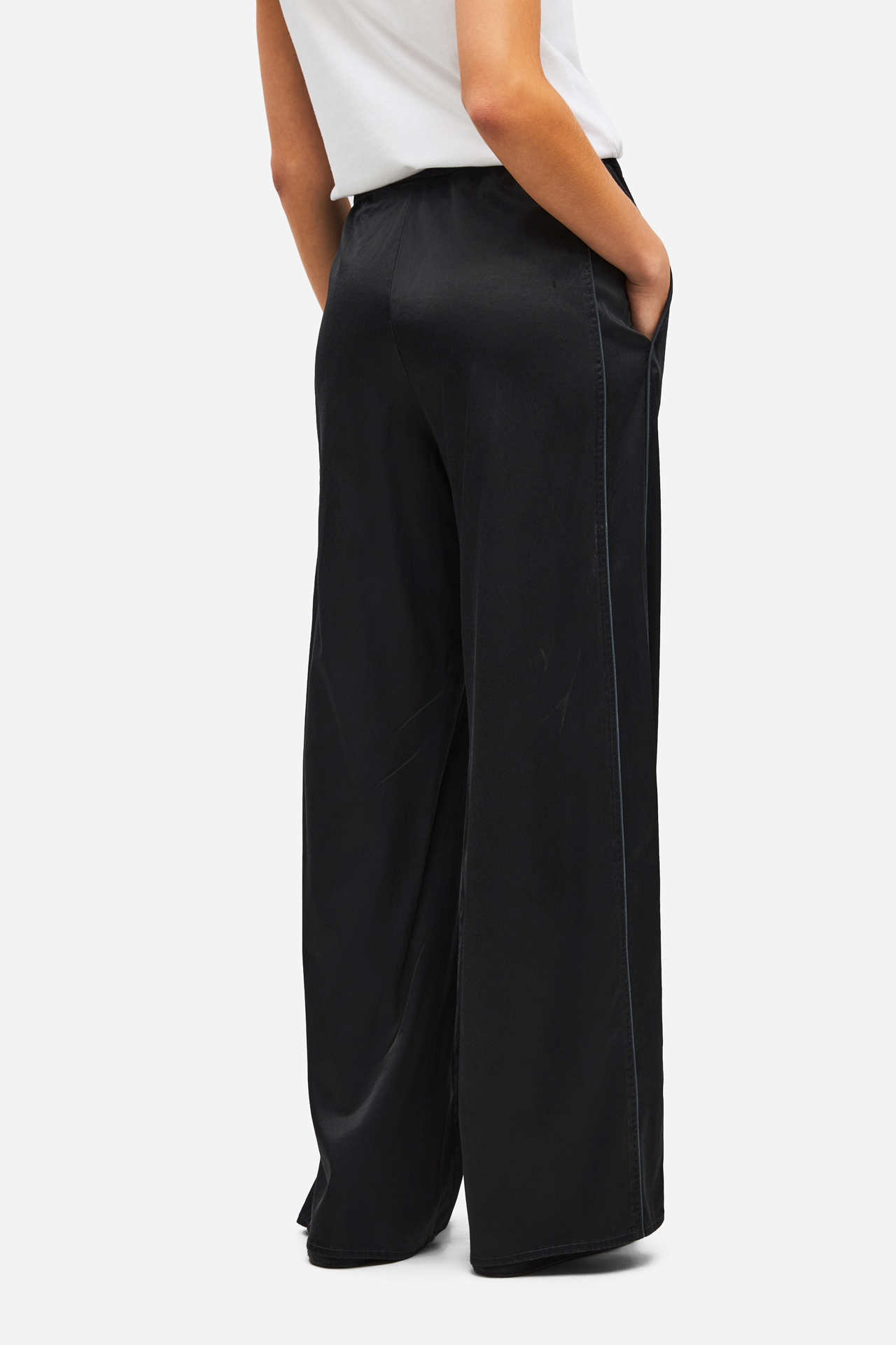 SATIN WIDE LEG PANTS