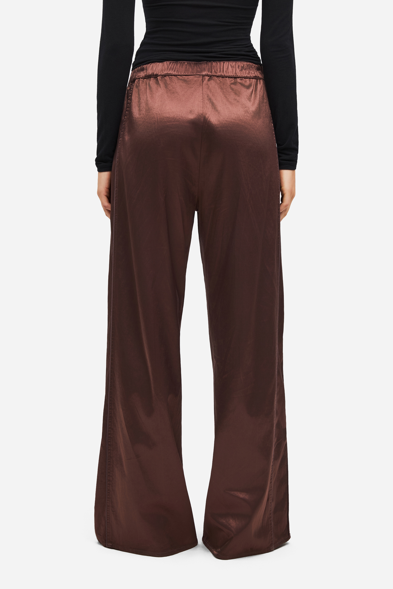 SATIN WIDE LEG PANTS