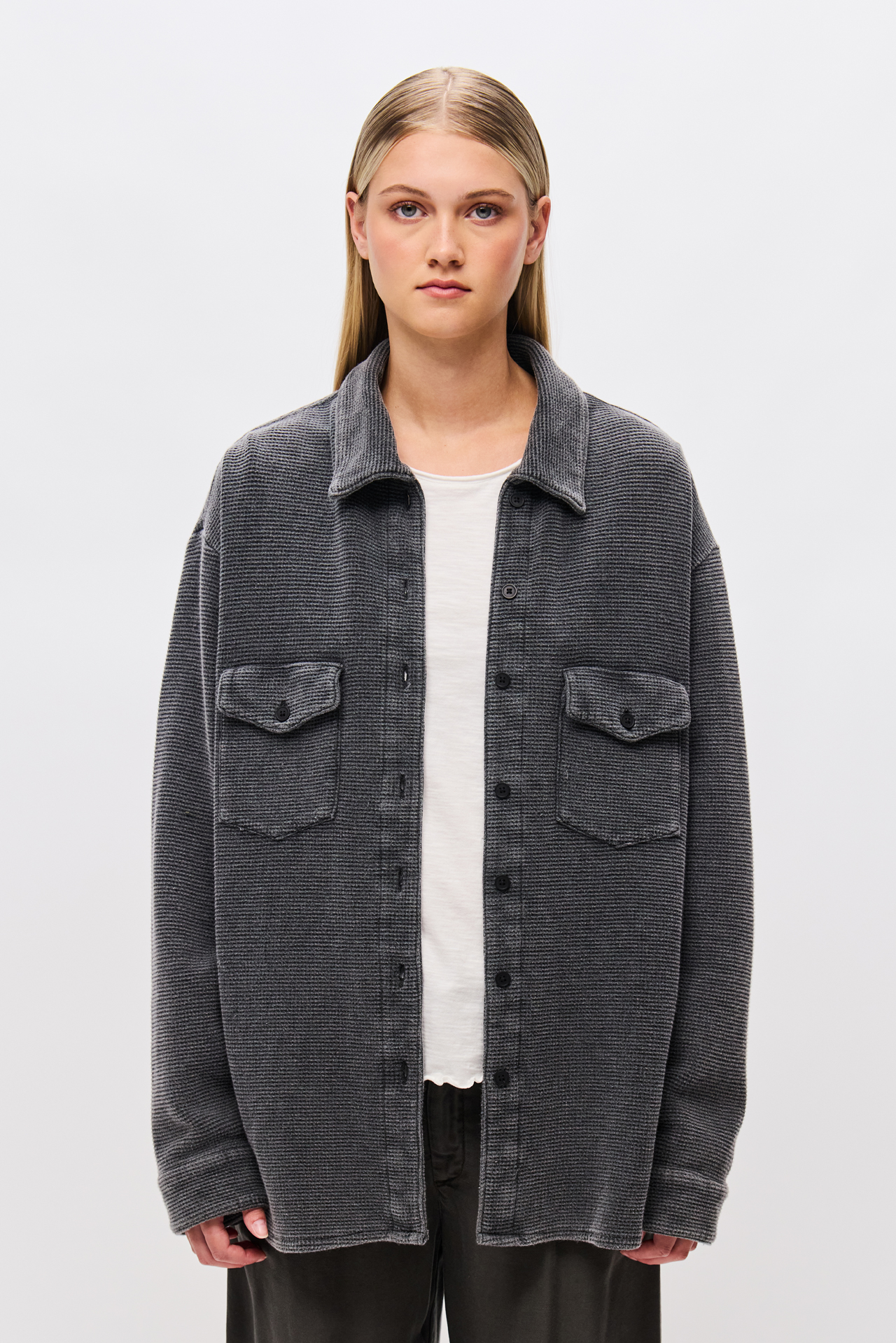 OVERSIZED WAFFLE SHIRT