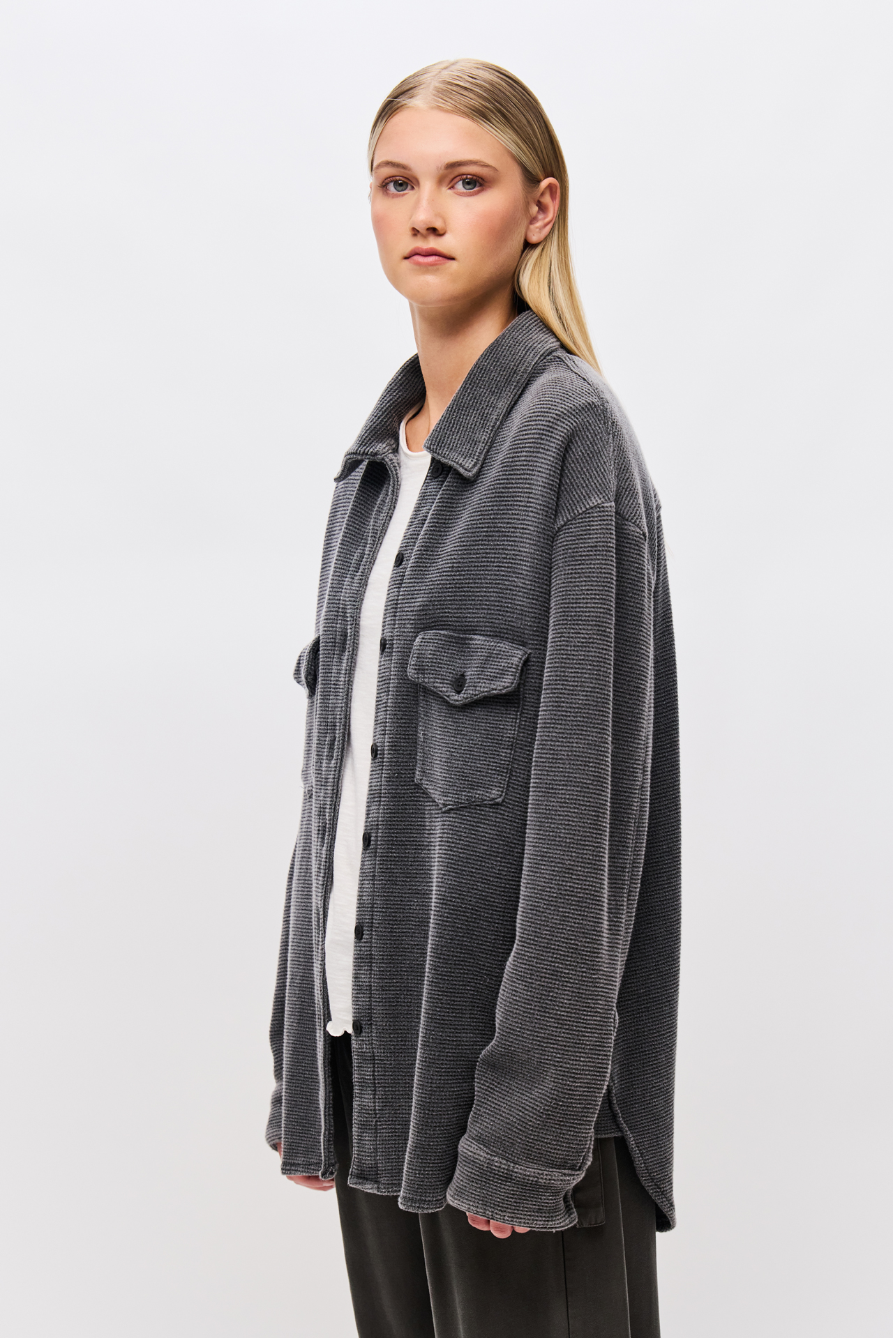 OVERSIZED WAFFLE SHIRT