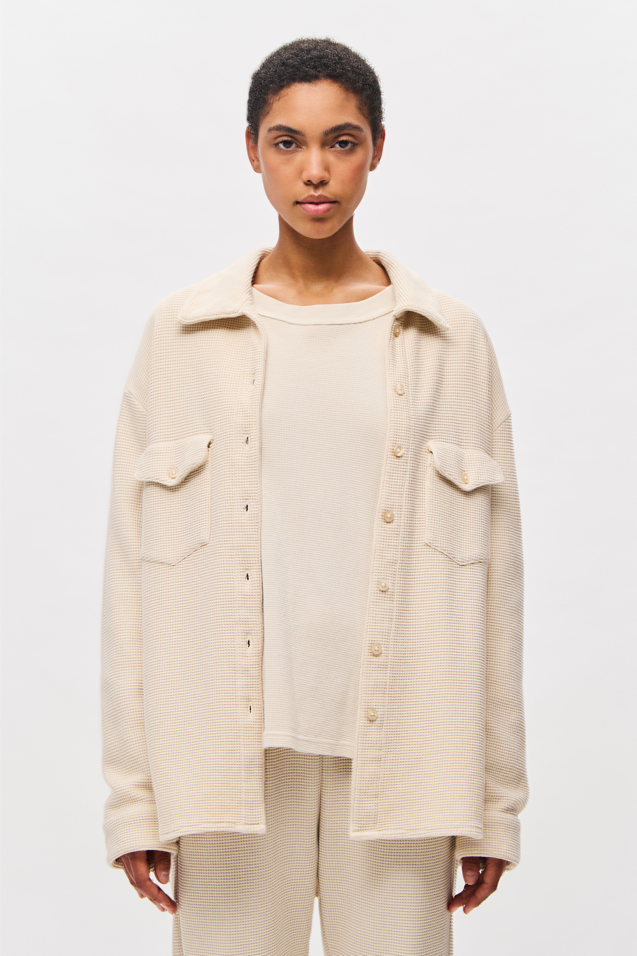 OVERSIZED WAFFLE SHIRT