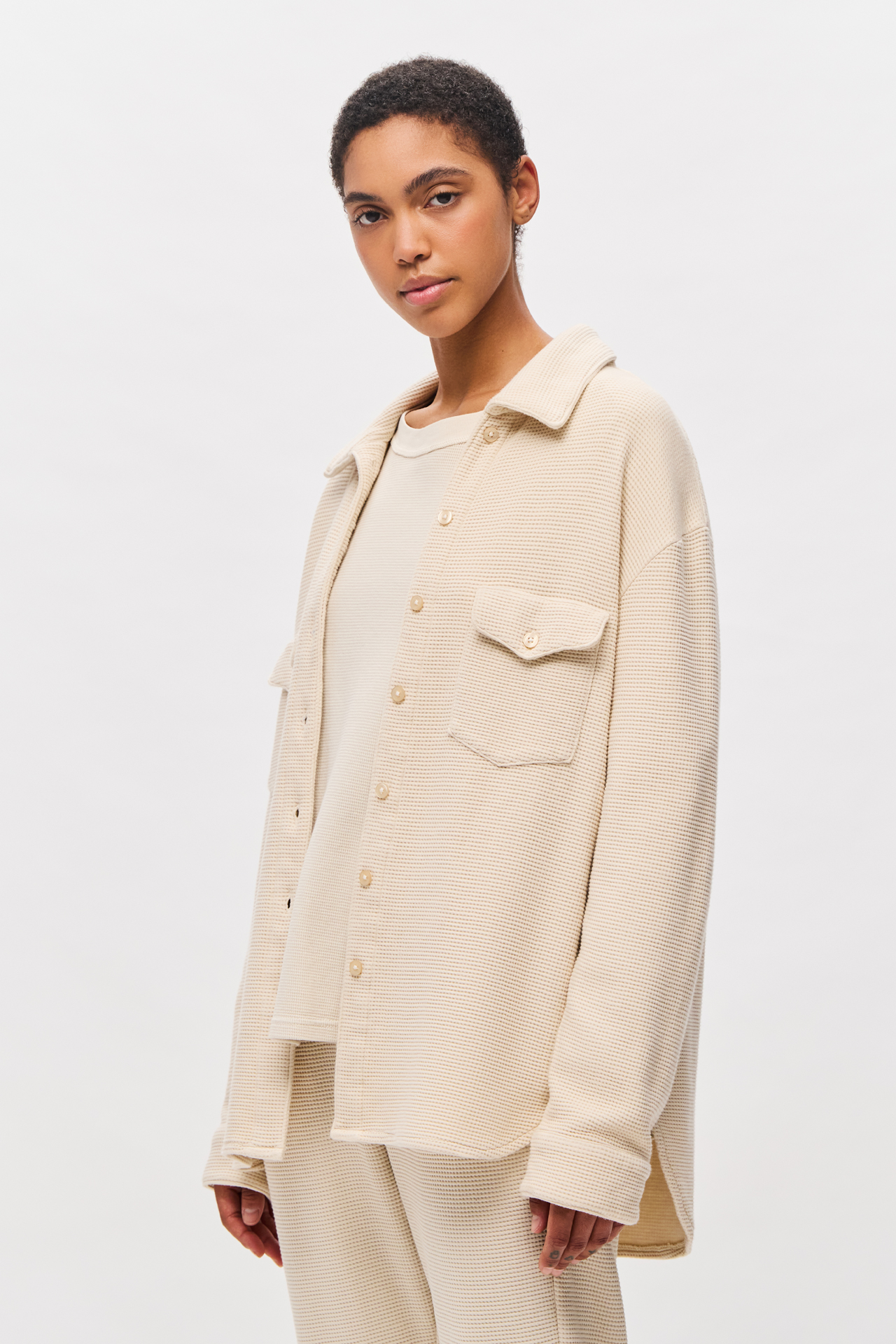 OVERSIZED WAFFLE SHIRT