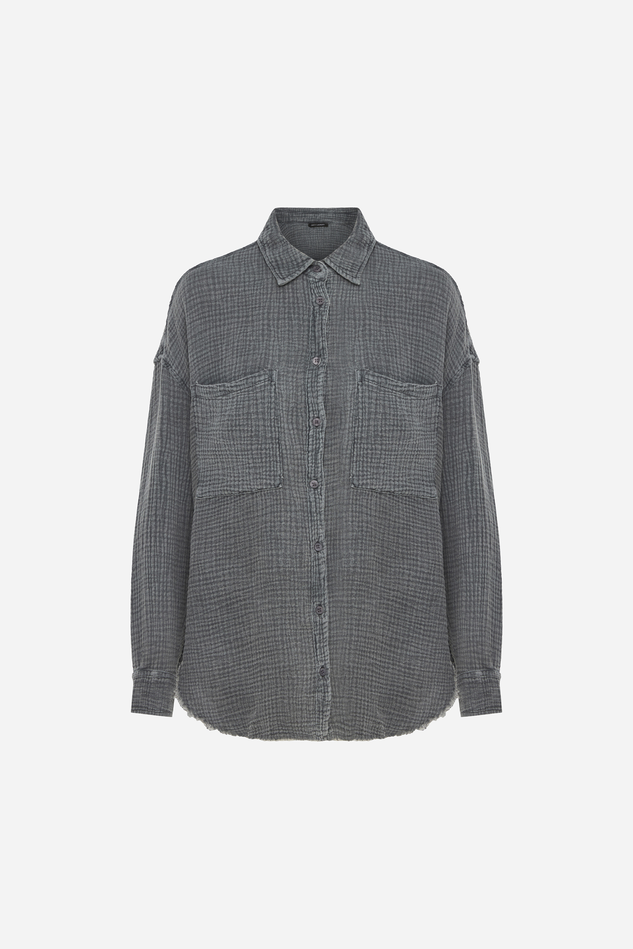 RELAXED SHIRT WITH RAW EDGES