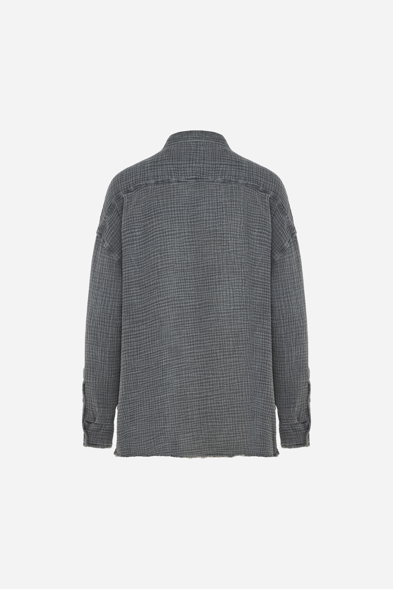 RELAXED SHIRT WITH RAW EDGES