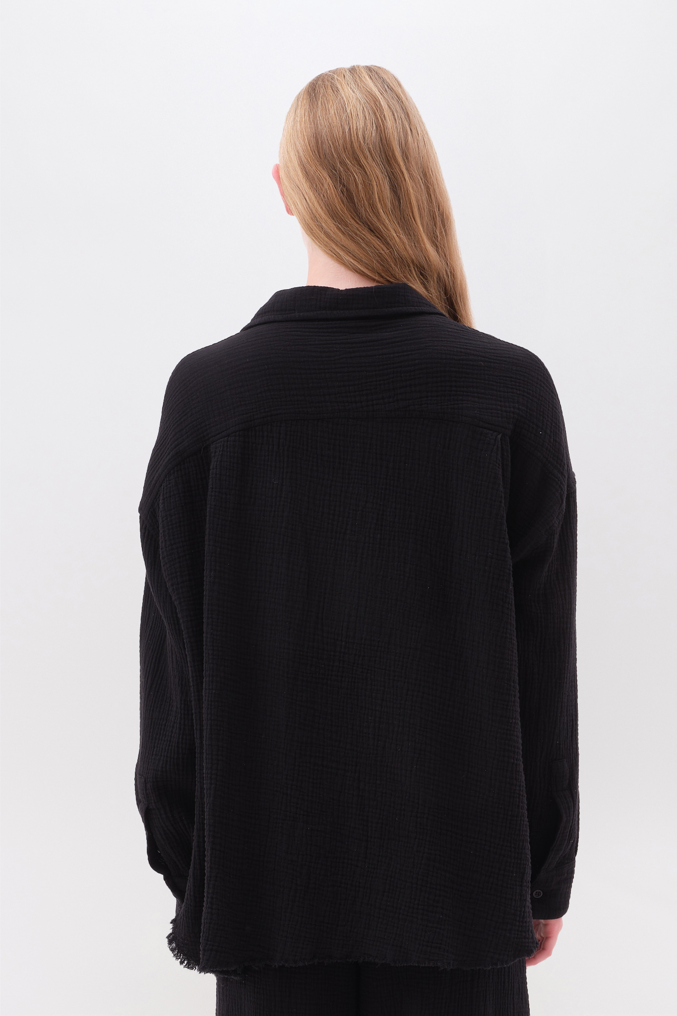 RELAXED SHIRT WITH RAW EDGES