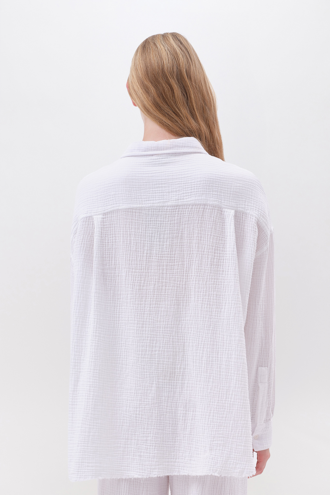 RELAXED SHIRT WITH RAW EDGES