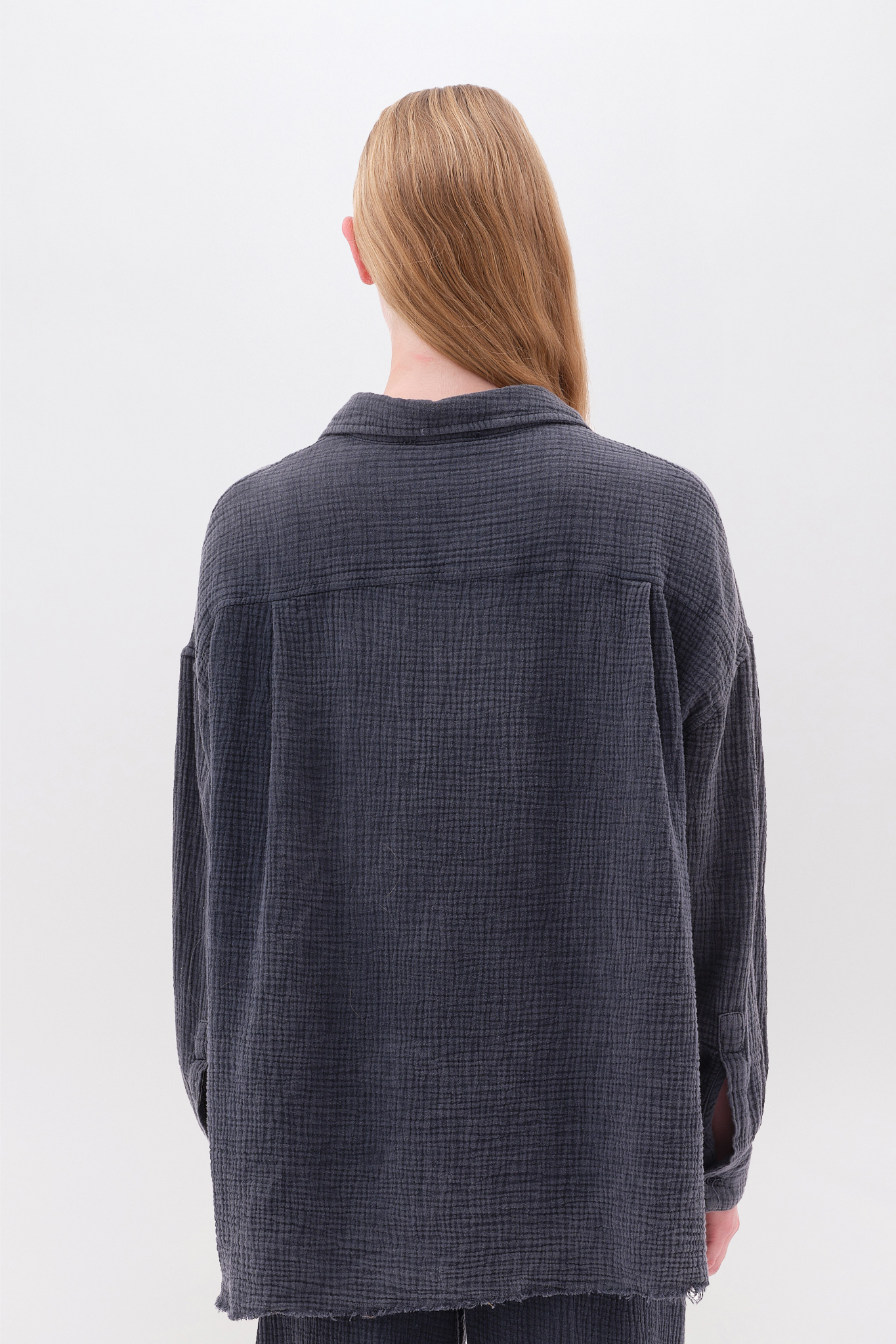 RELAXED SHIRT WITH RAW EDGES