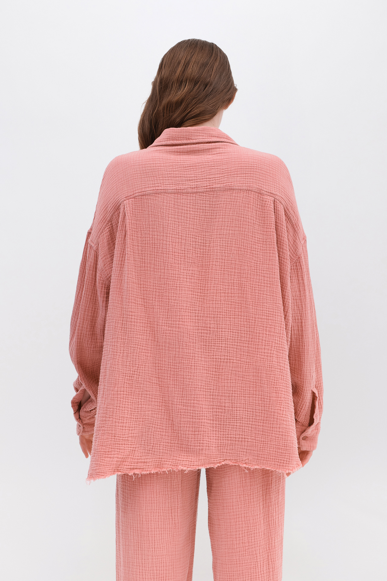RELAXED SHIRT WITH RAW EDGES