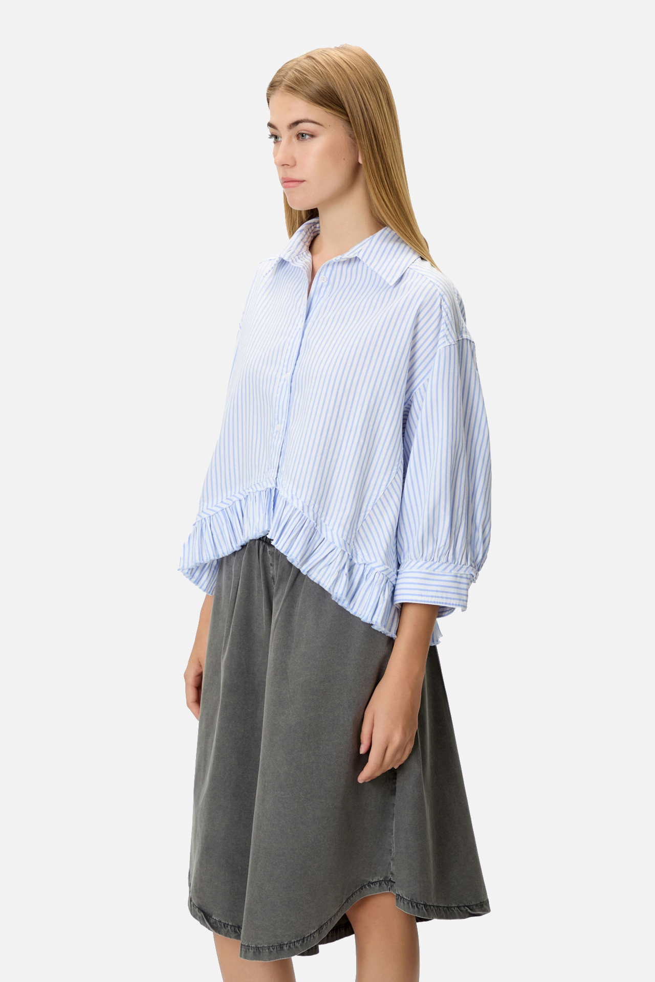STRIPED CROPPED SHIRT