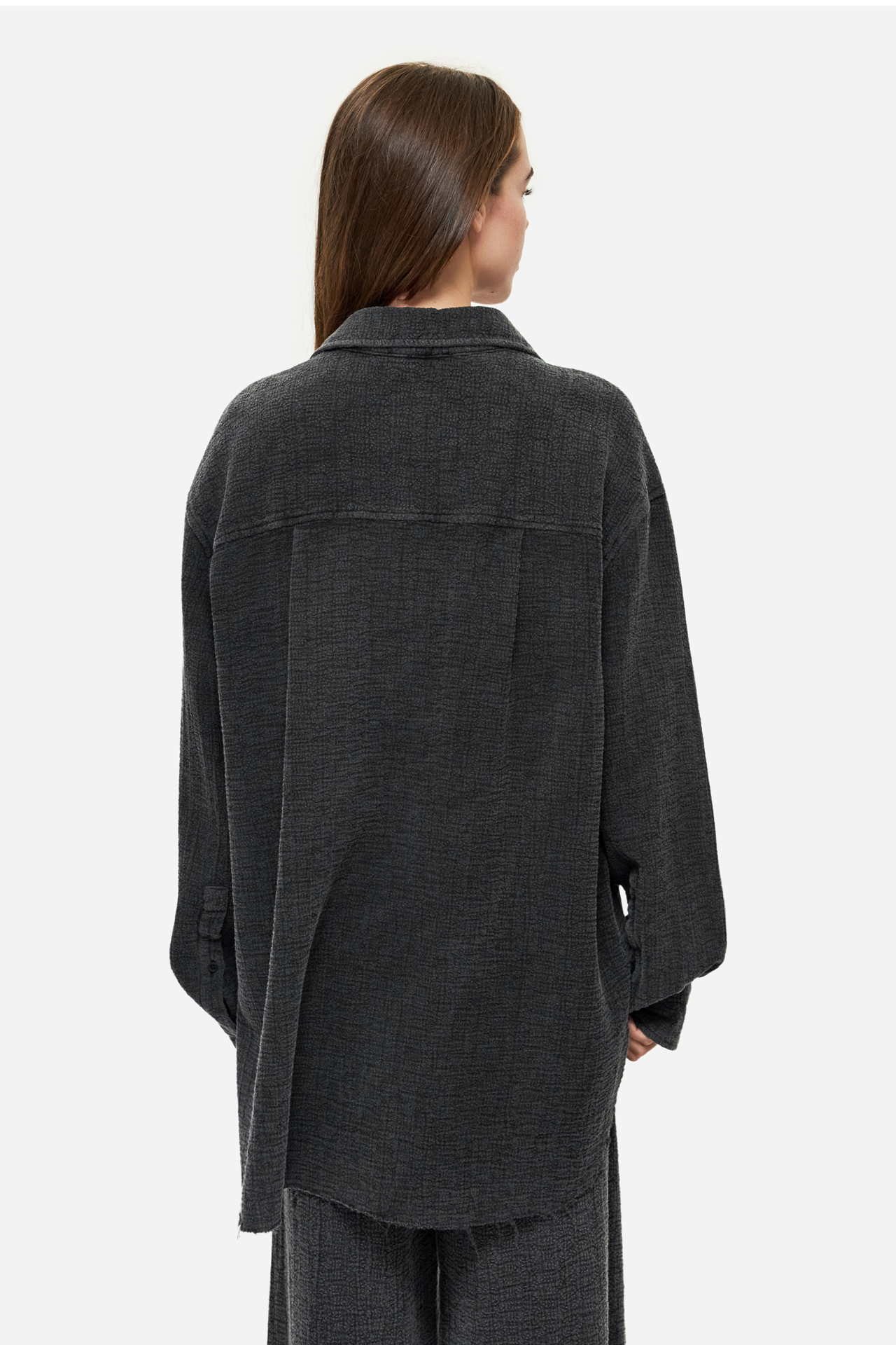RELAXED SHIRT WITH RAW EDGES