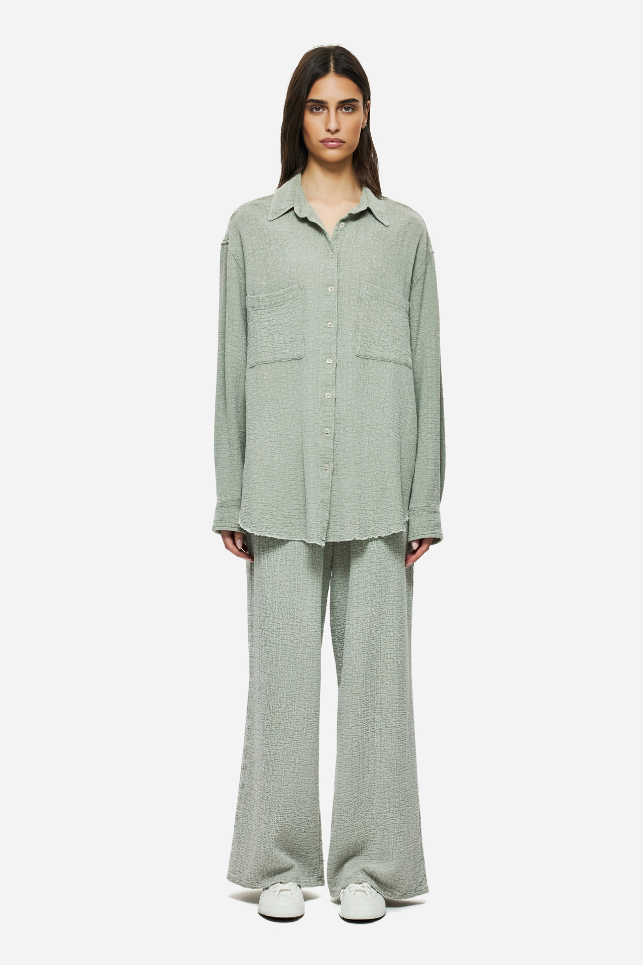 RELAXED SHIRT WITH RAW EDGES