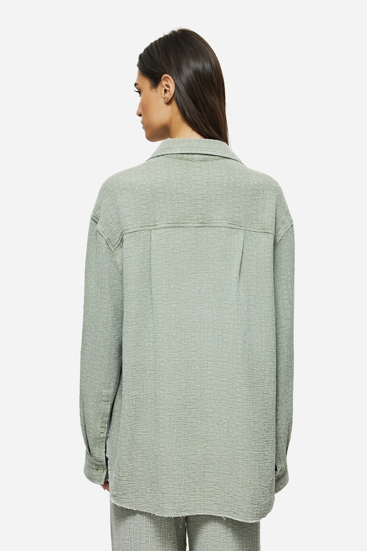 RELAXED SHIRT WITH RAW EDGES