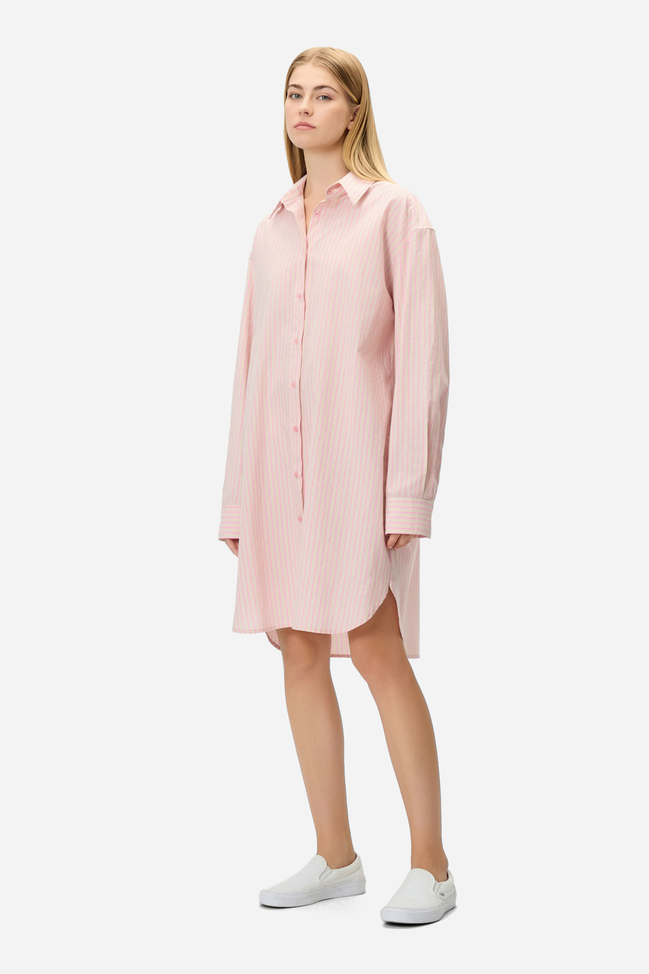 PINK STRIPED TUNIC SHIRT