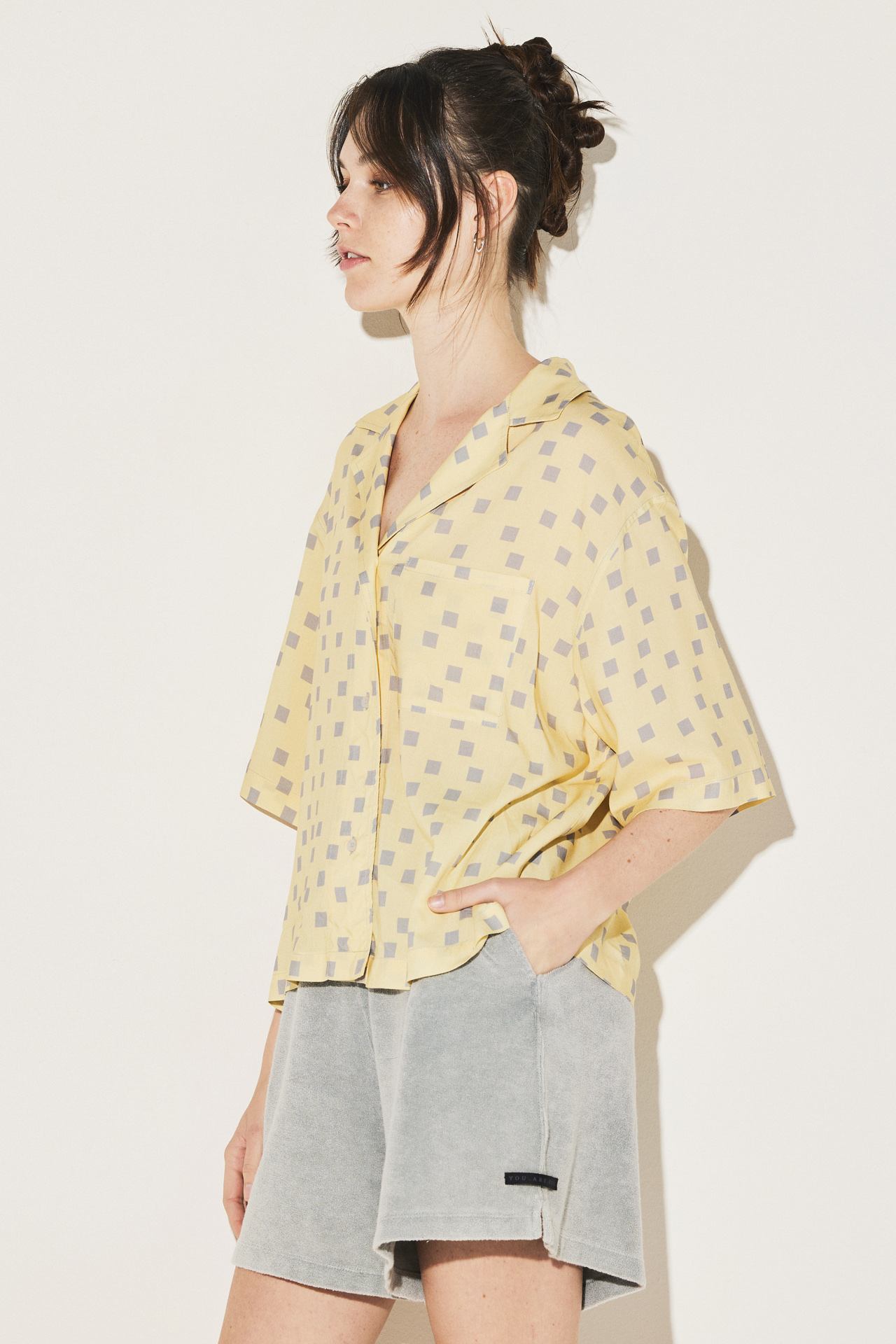 Squares Camp-Collar Shirt