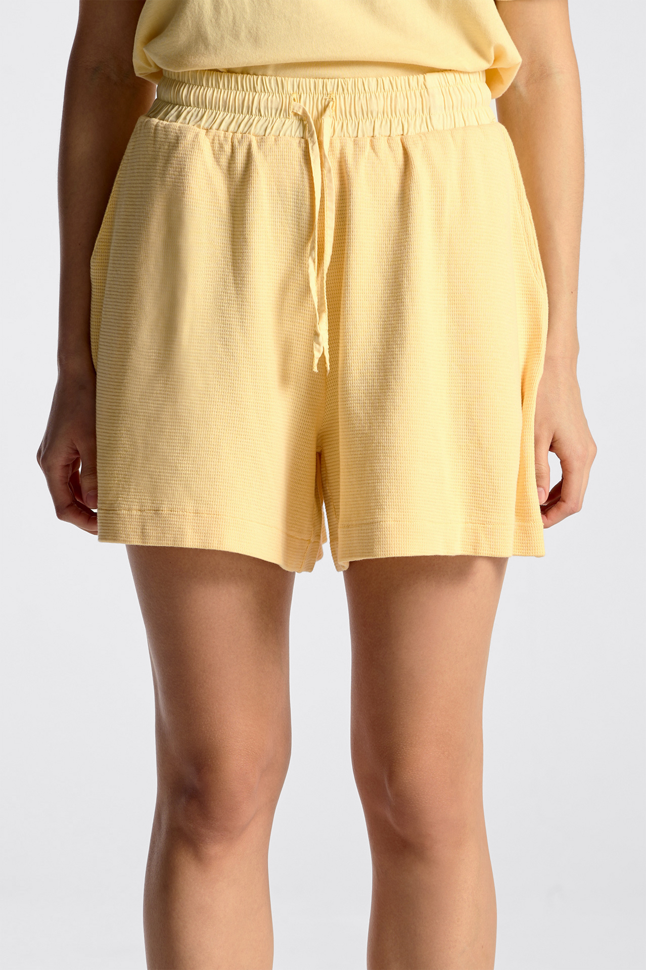 Mixed Fabric Short