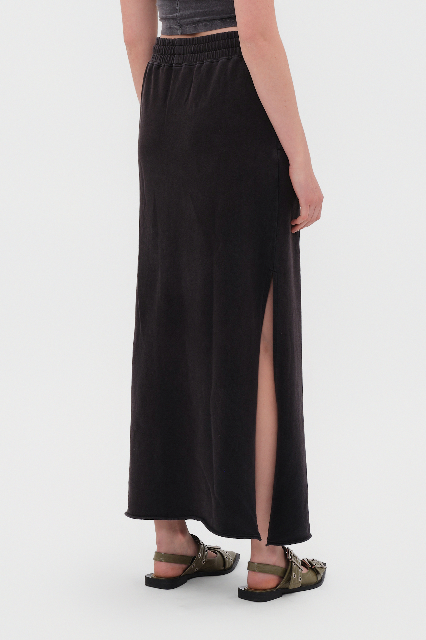MAXI SKIRT WITH RAW EDGES
