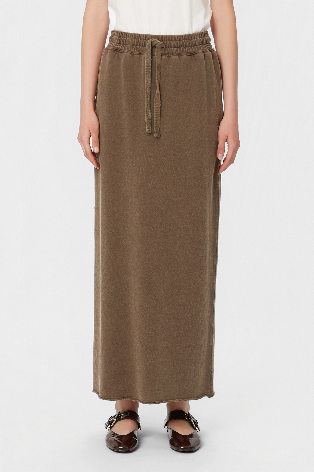 MAXI SKIRT WITH RAW EDGES