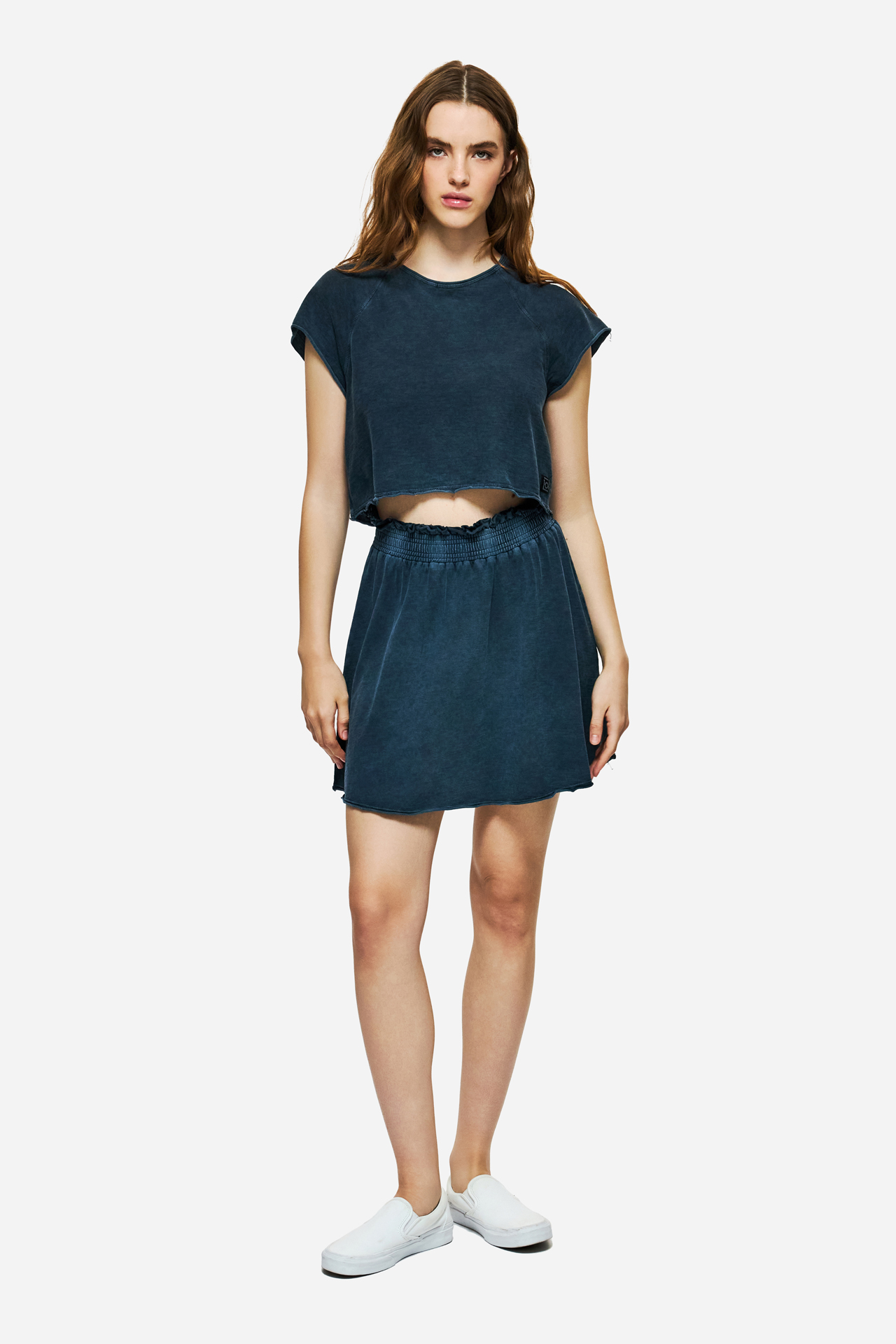 MINI SKIRT WITH RAW EDGES