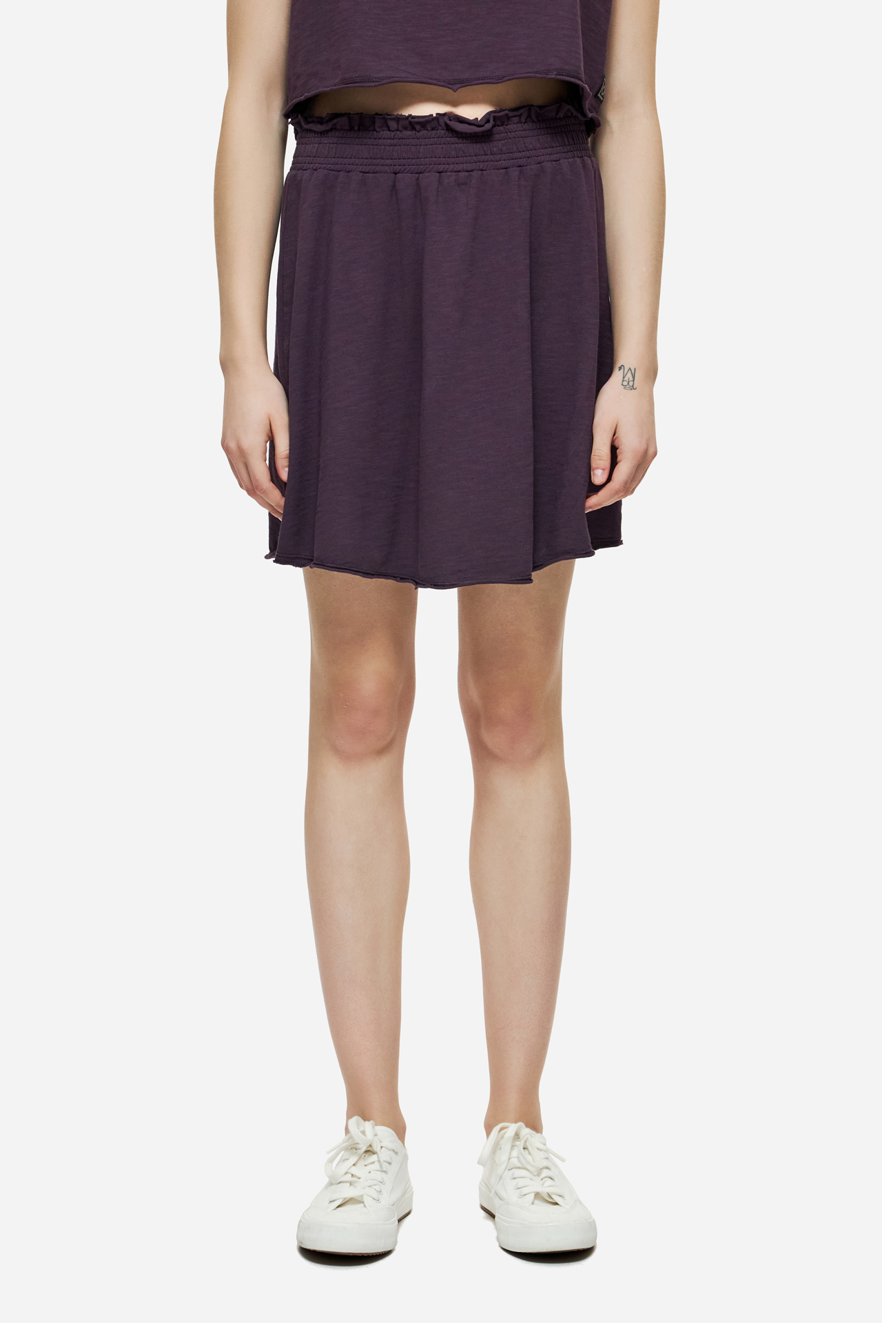MINI SKIRT WITH RAW EDGES