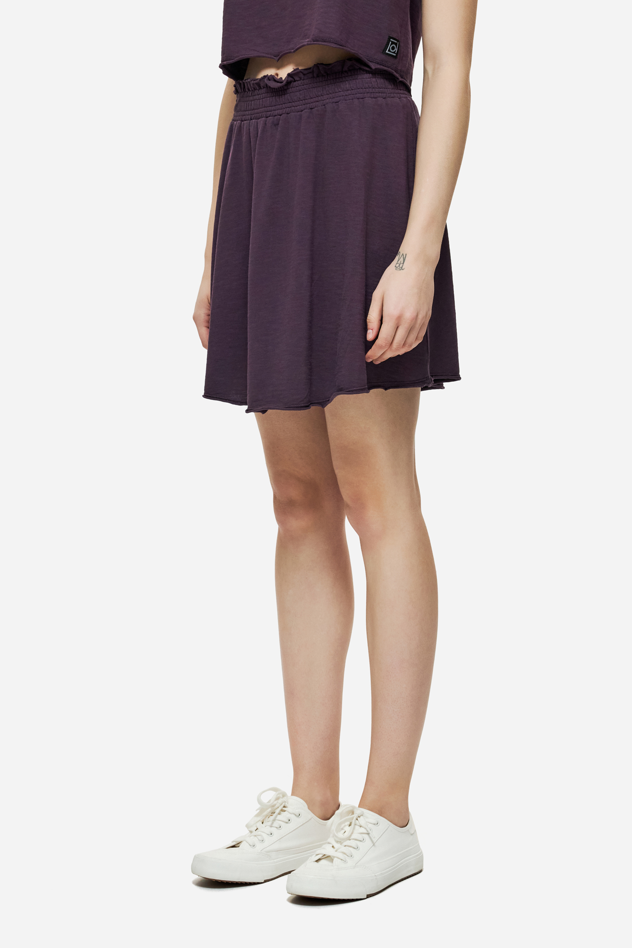 MINI SKIRT WITH RAW EDGES