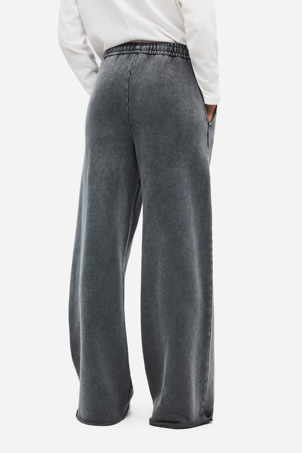 WIDELEG SWEATPANTS WITH RAW EDGES