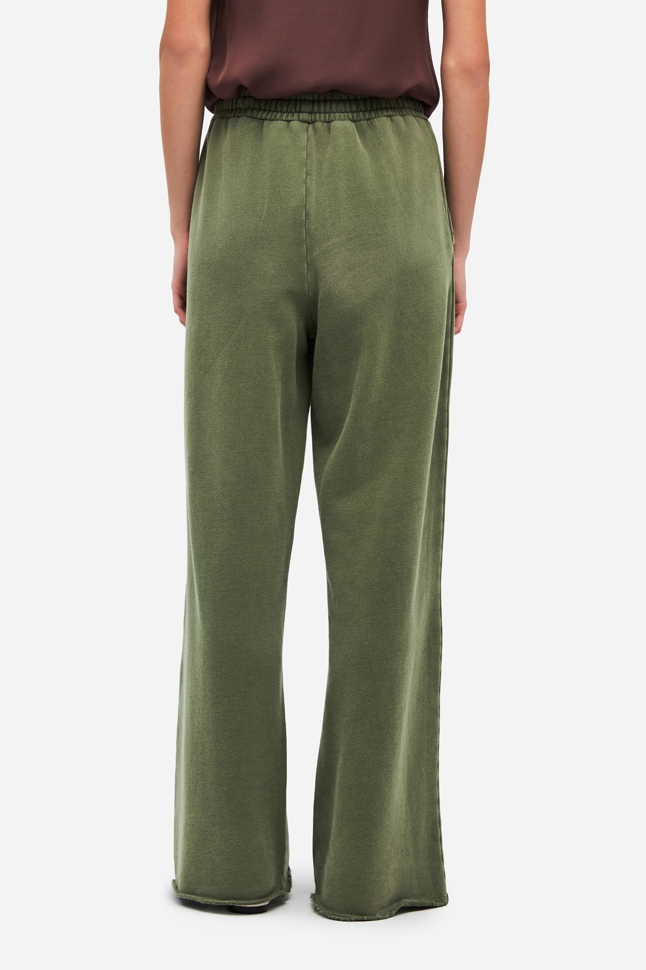 WIDELEG SWEATPANTS WITH RAW EDGES