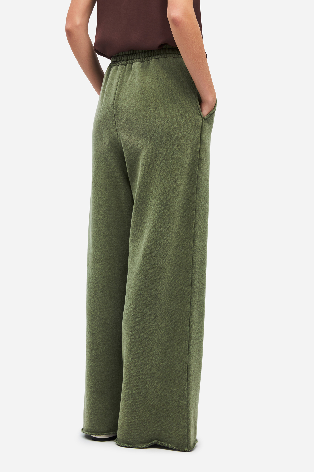 WIDELEG SWEATPANTS WITH RAW EDGES