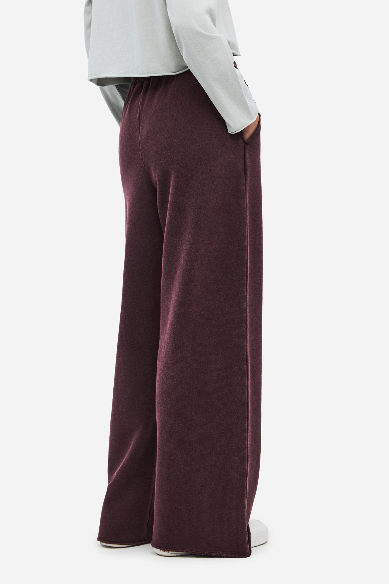 WIDELEG SWEATPANTS WITH RAW EDGES