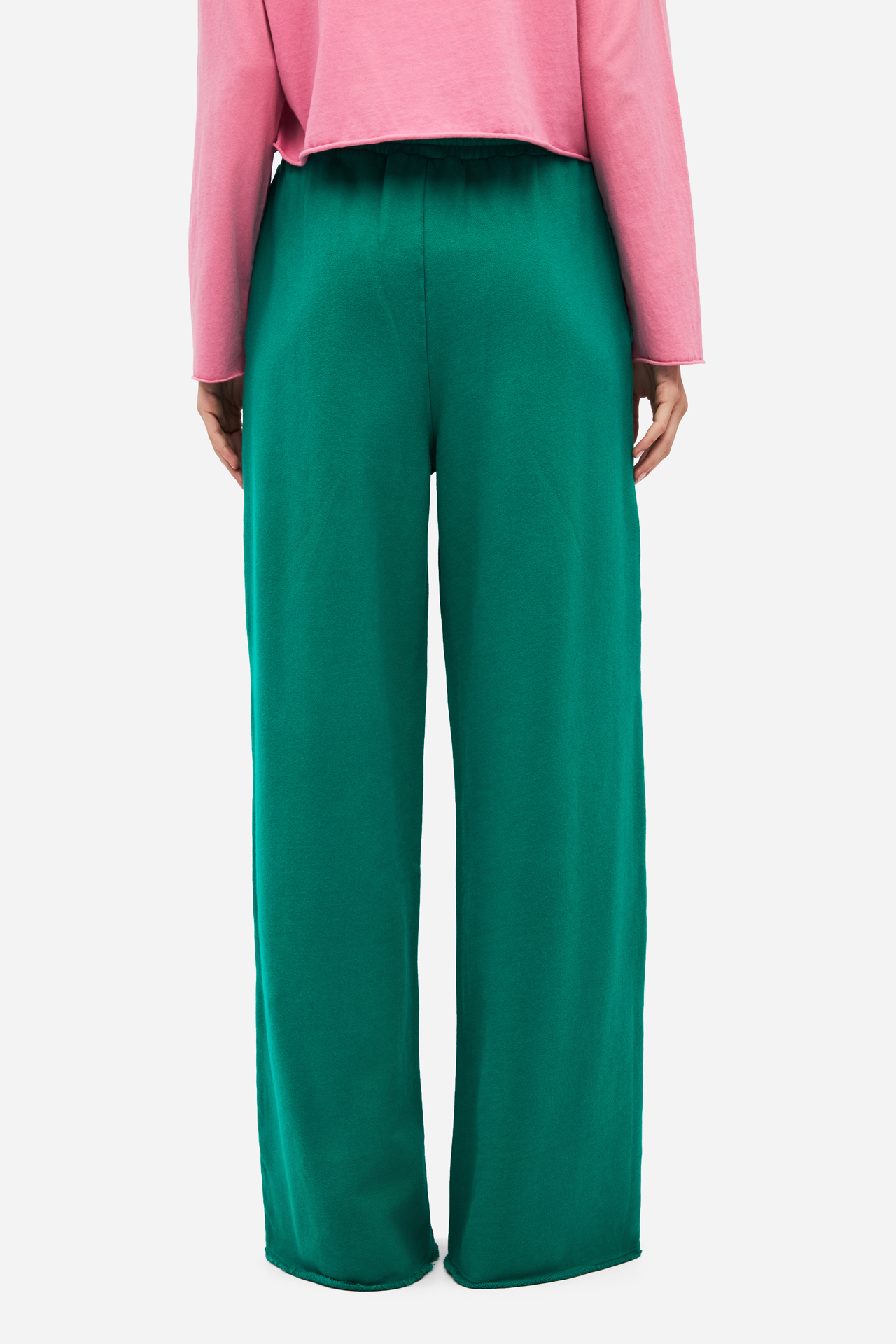 WIDELEG SWEATPANTS WITH RAW EDGES