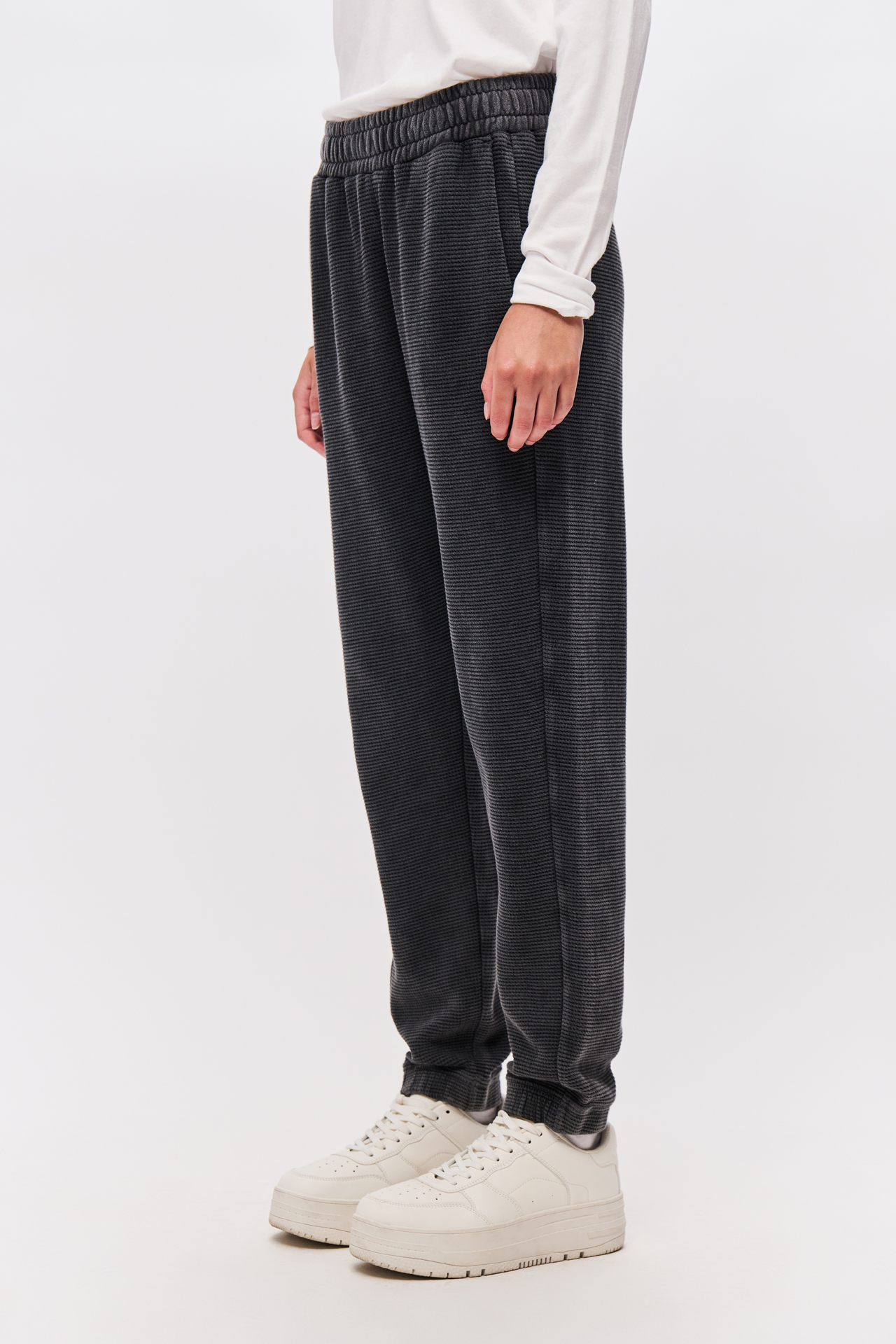 WAFFLE CUFFED SWEATPANTS