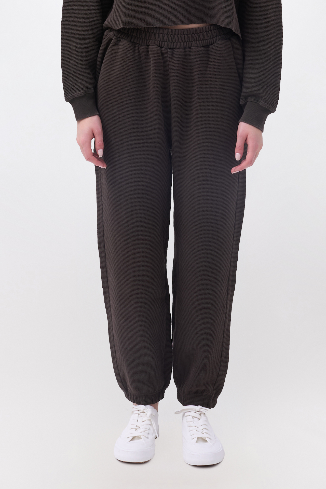 WAFFLE CUFFED SWEATPANTS