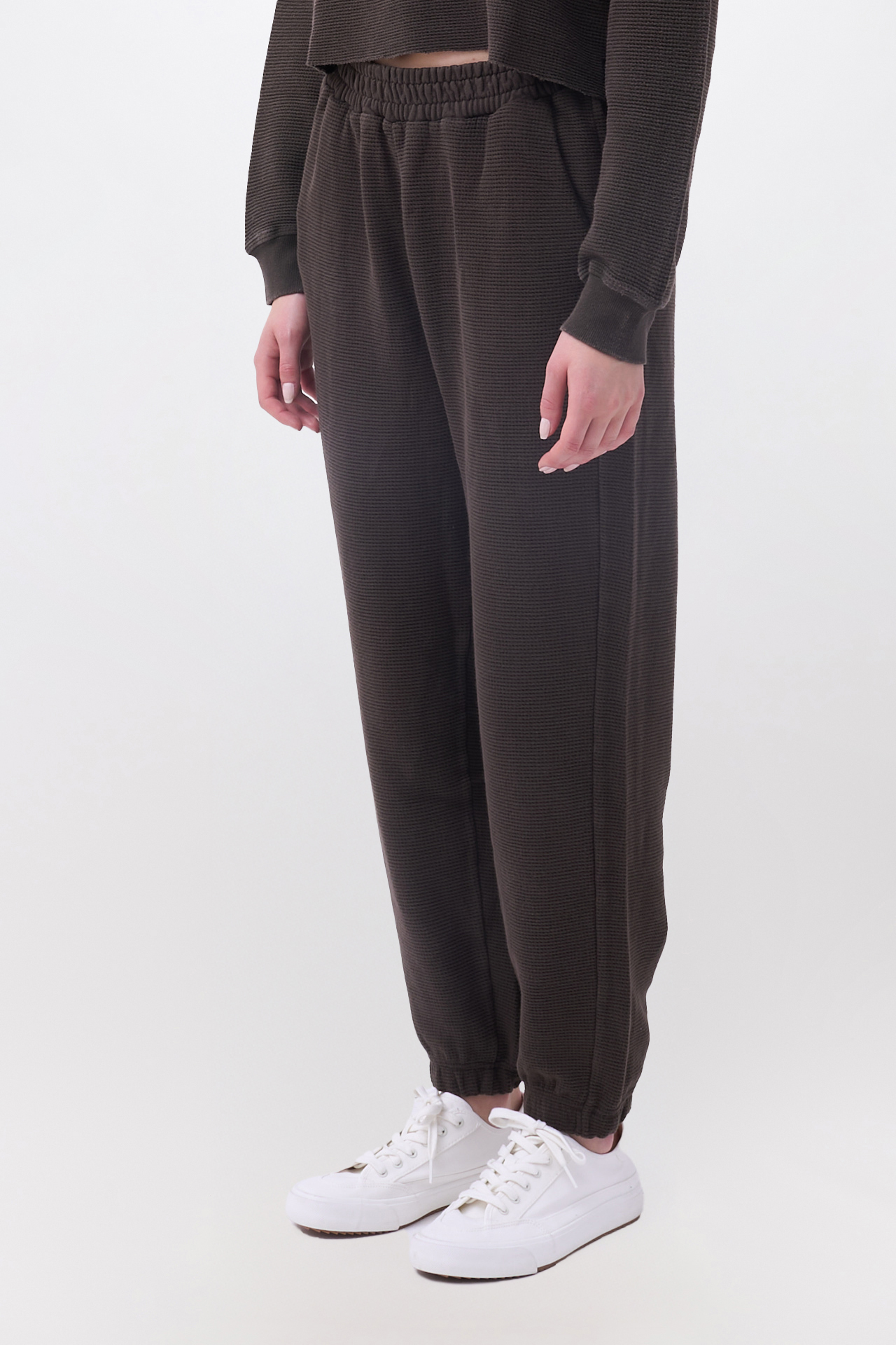 WAFFLE CUFFED SWEATPANTS