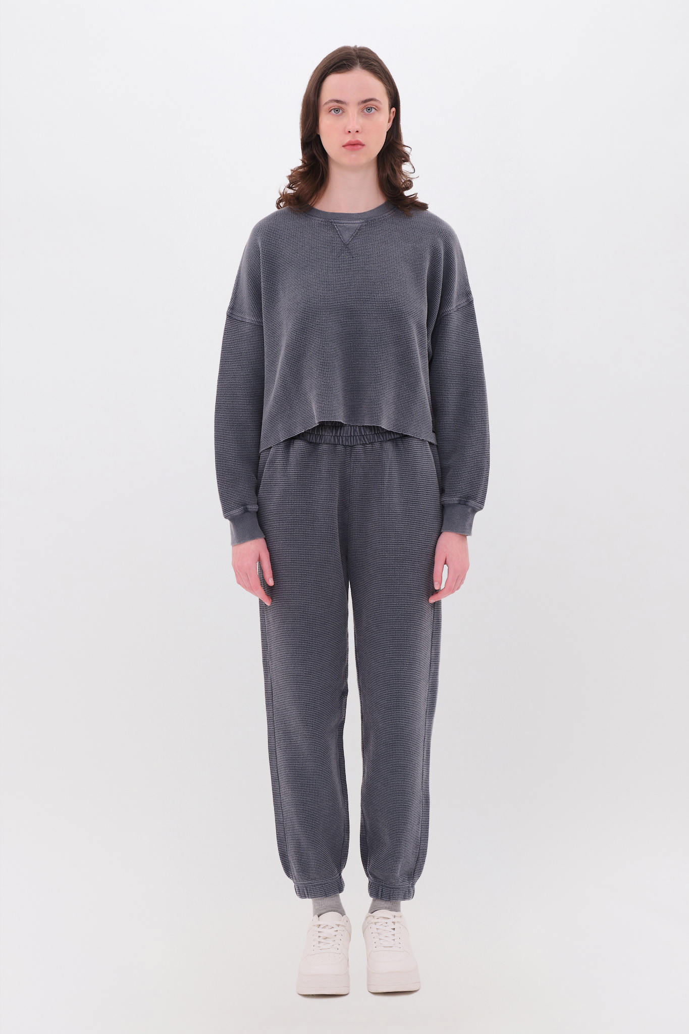 WAFFLE CUFFED SWEATPANTS