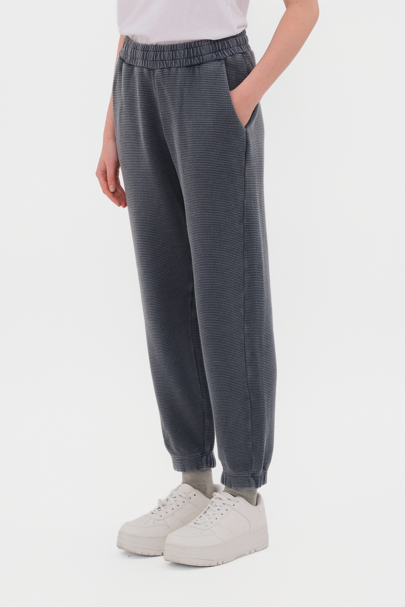 WAFFLE CUFFED SWEATPANTS